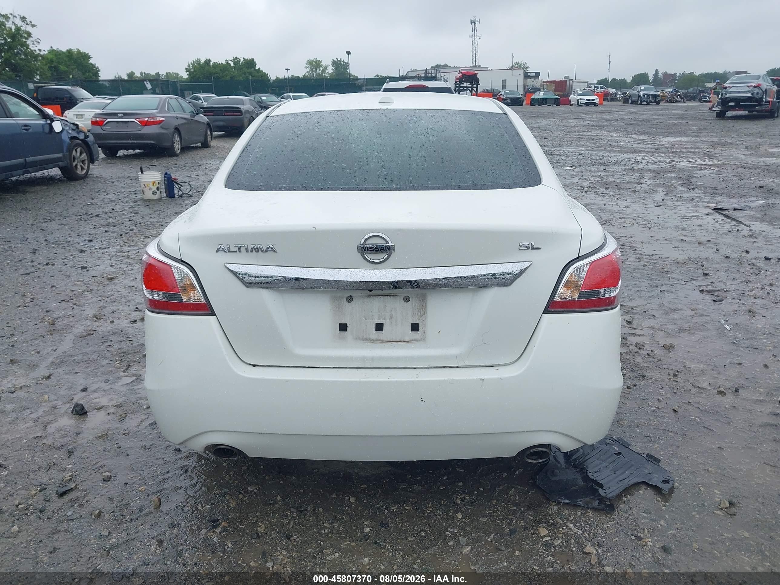 2015 Nissan Altima 2.5 Sl White vin: 1N4AL3AP5FN344515