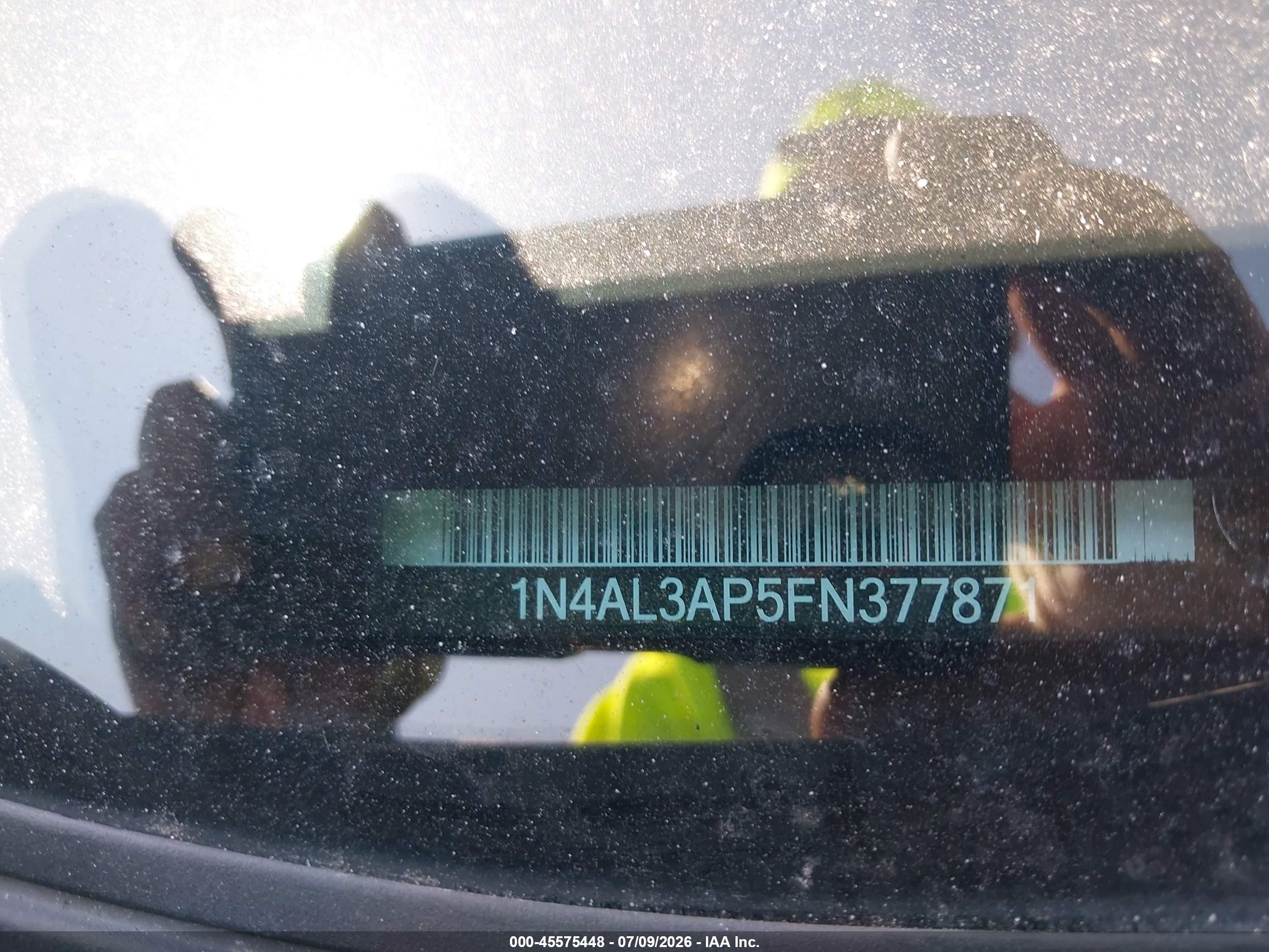 2015 Nissan Altima 2.5 S Черный vin: 1N4AL3AP5FN377871