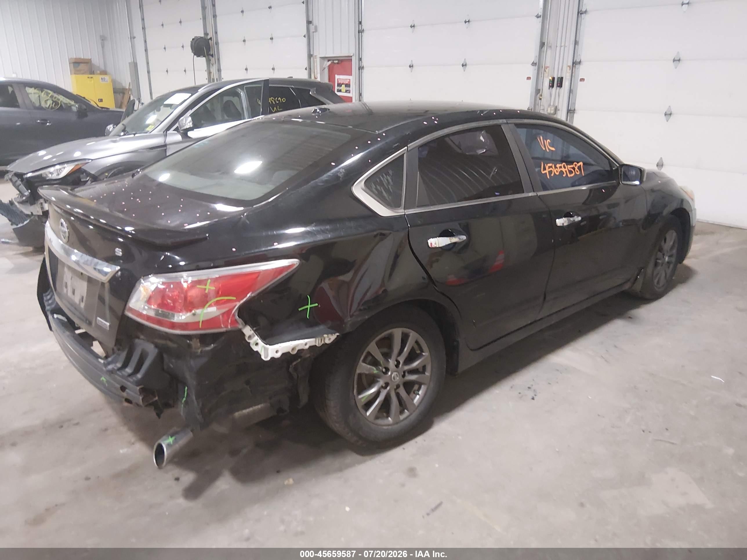 2015 Nissan Altima 2.5 S Black vin: 1N4AL3AP5FN921494