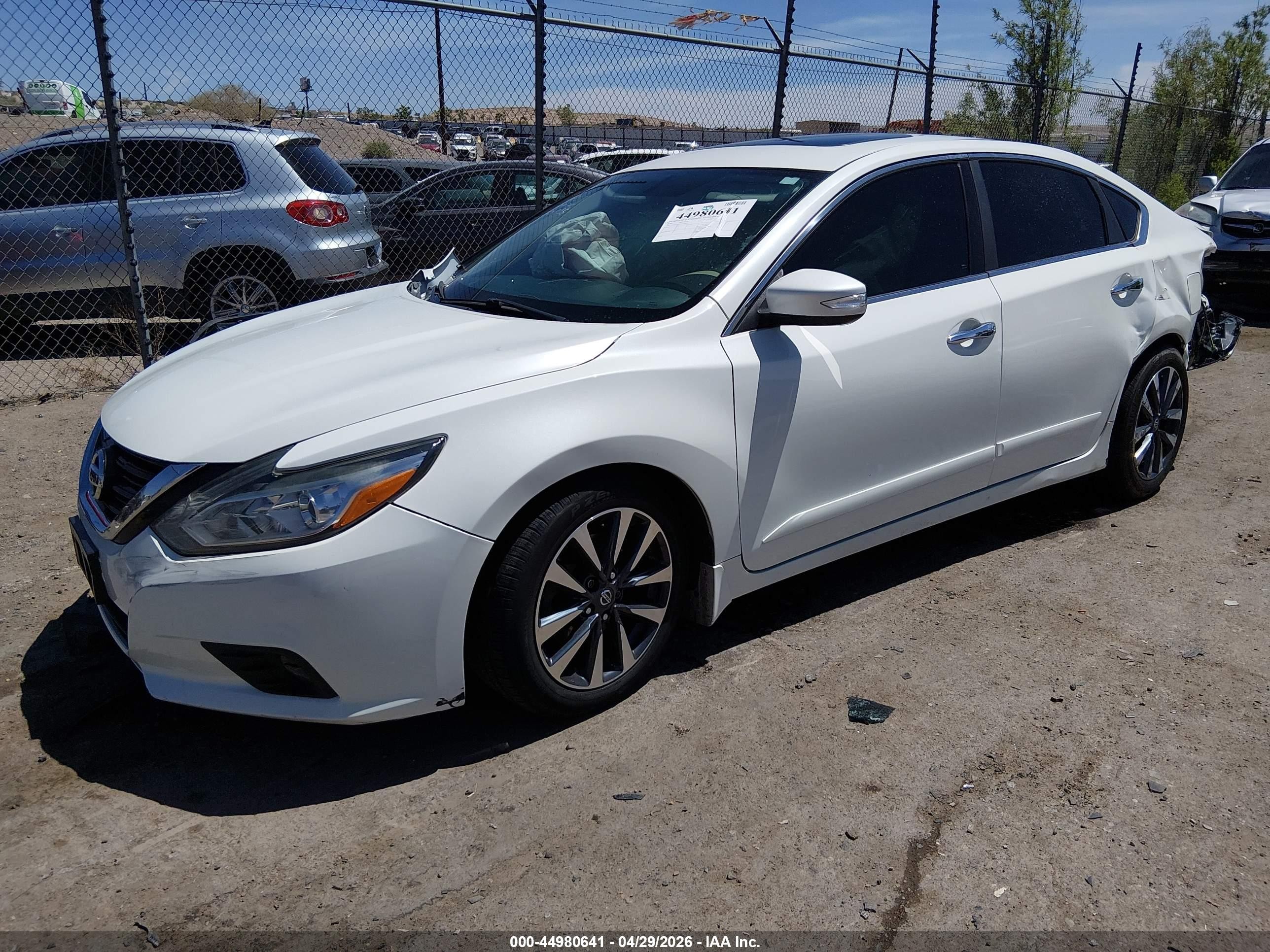 2016 Nissan Altima 2.5 Sl White vin: 1N4AL3AP5GC120917