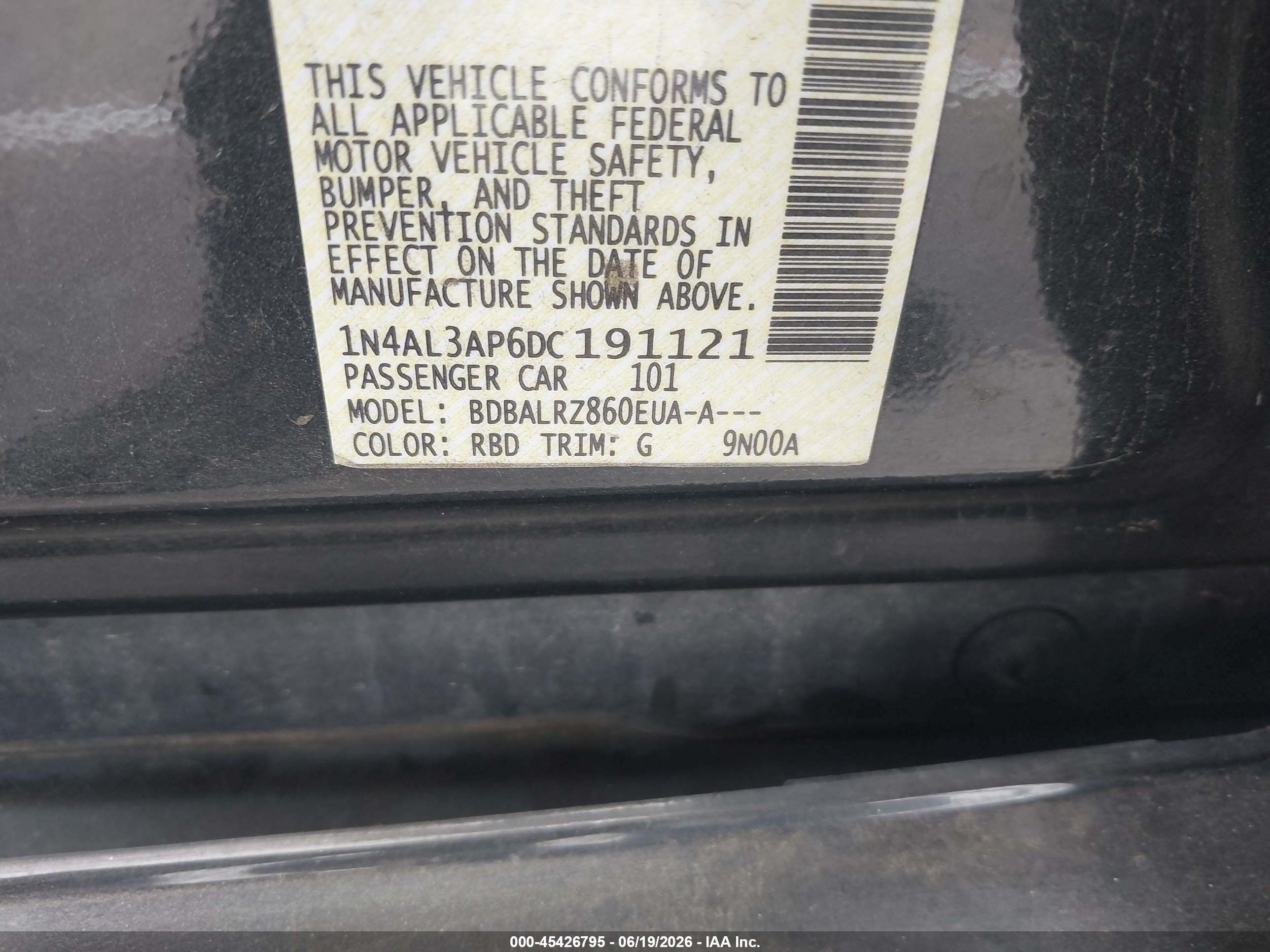 2013 Nissan Altima 2.5 S Black vin: 1N4AL3AP6DC191121