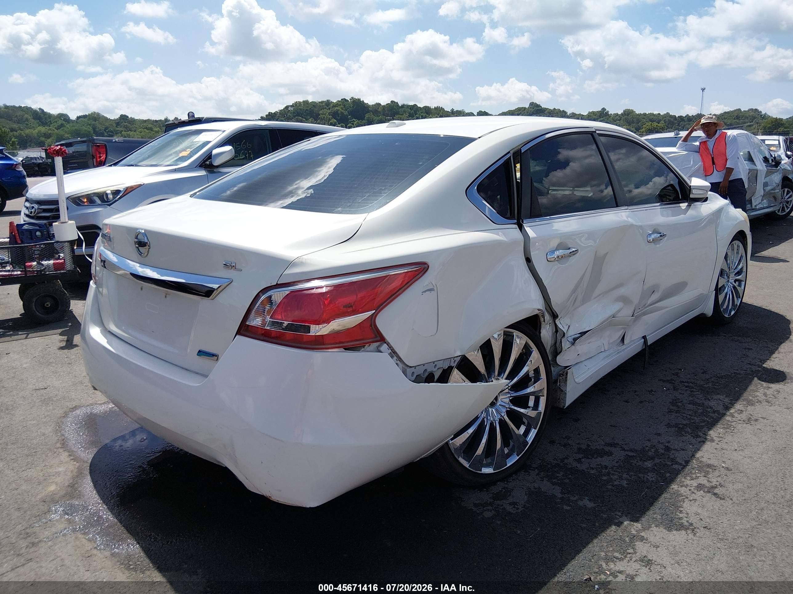 2013 Nissan Altima 2.5 Sl White vin: 1N4AL3AP6DC218673