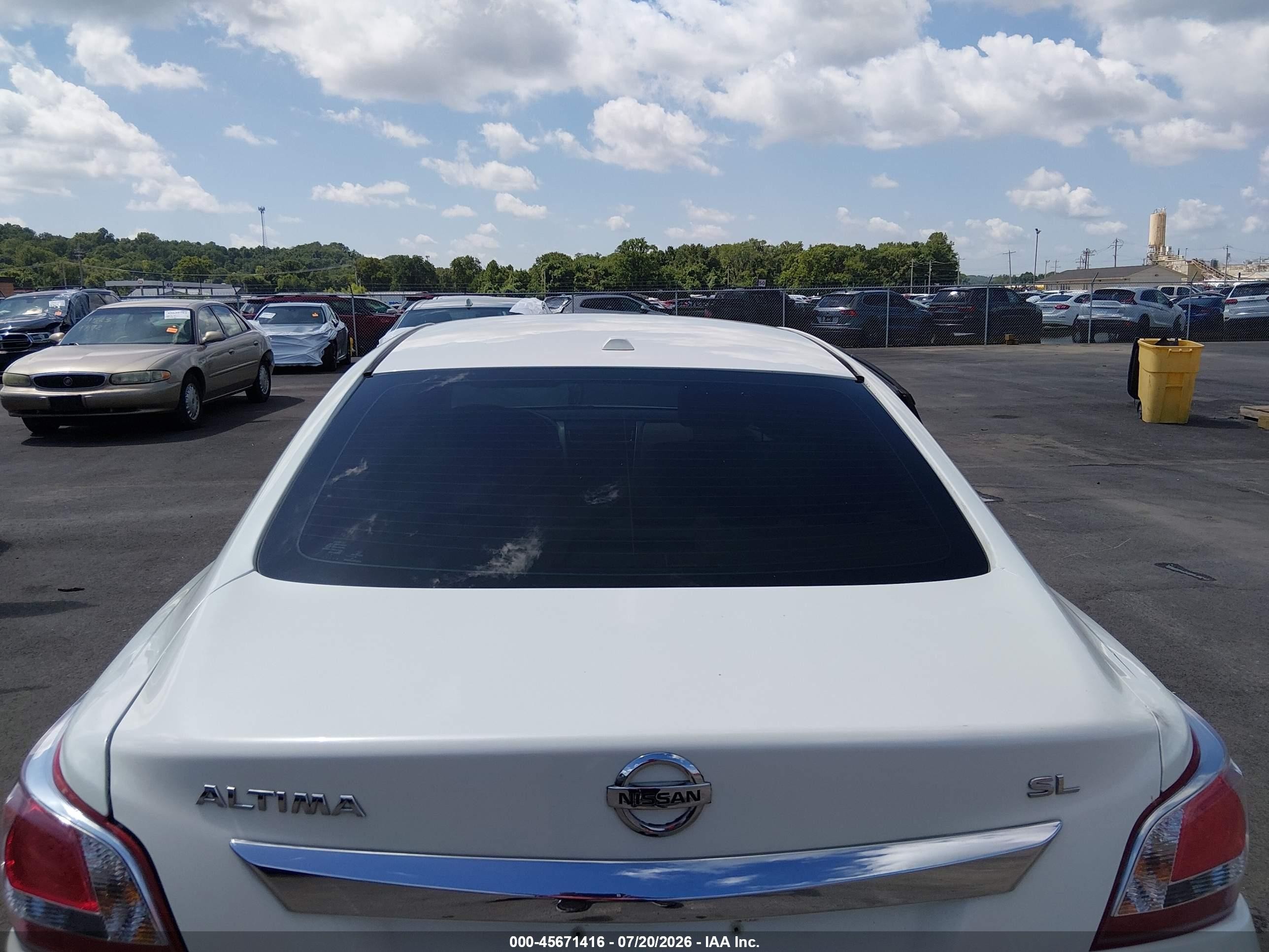 2013 Nissan Altima 2.5 Sl White vin: 1N4AL3AP6DC218673