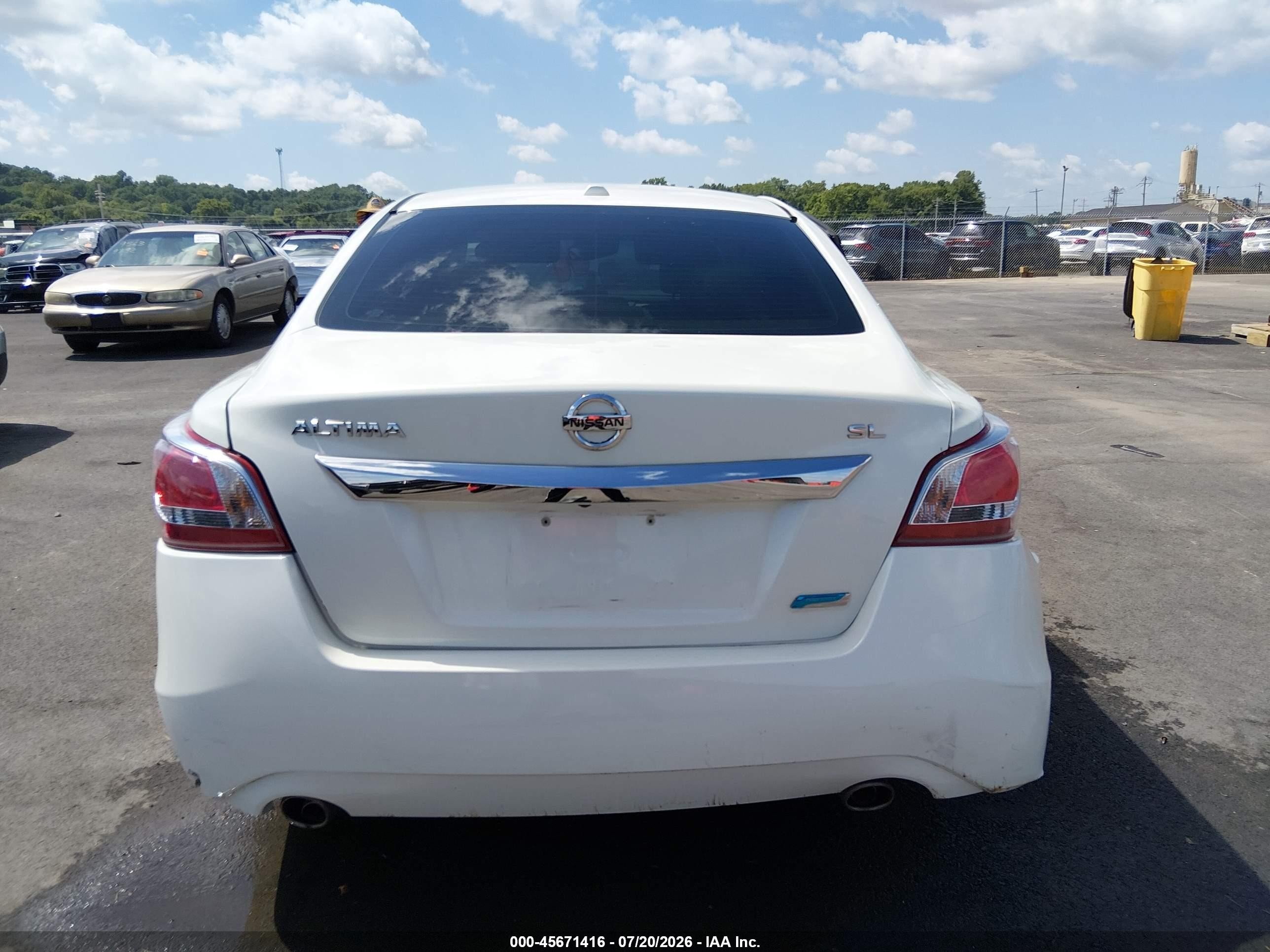 2013 Nissan Altima 2.5 Sl White vin: 1N4AL3AP6DC218673