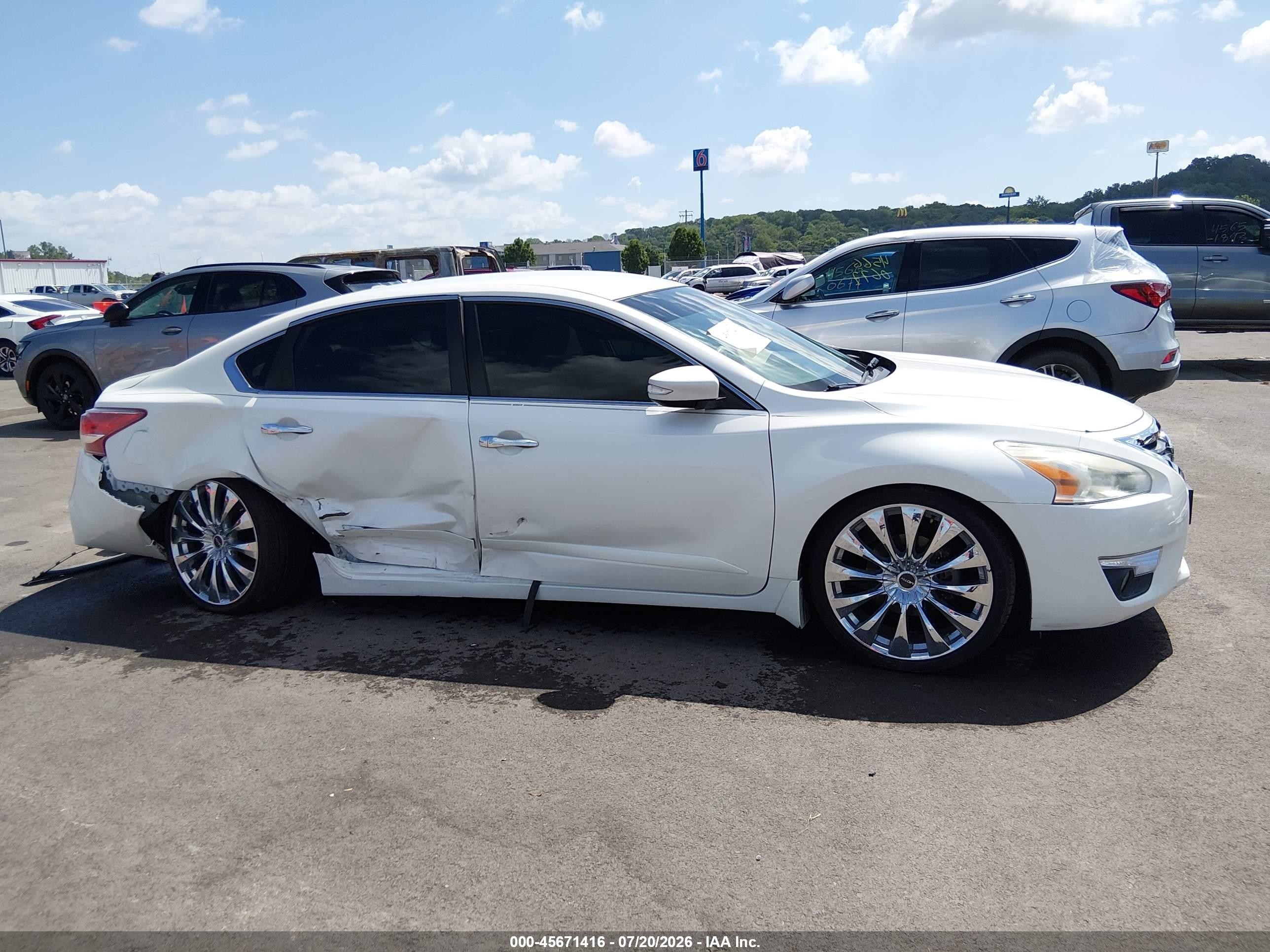 2013 Nissan Altima 2.5 Sl White vin: 1N4AL3AP6DC218673