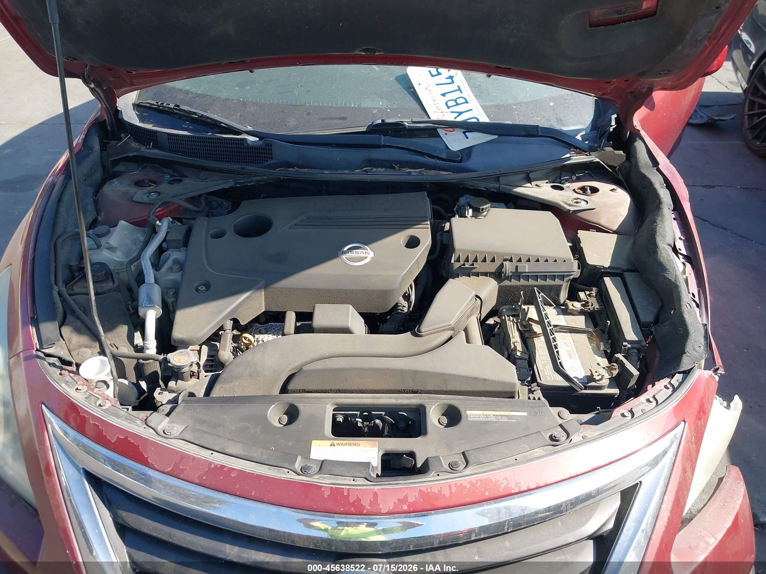 2013 Nissan Altima 2.5 S Red vin: 1N4AL3AP6DC224280