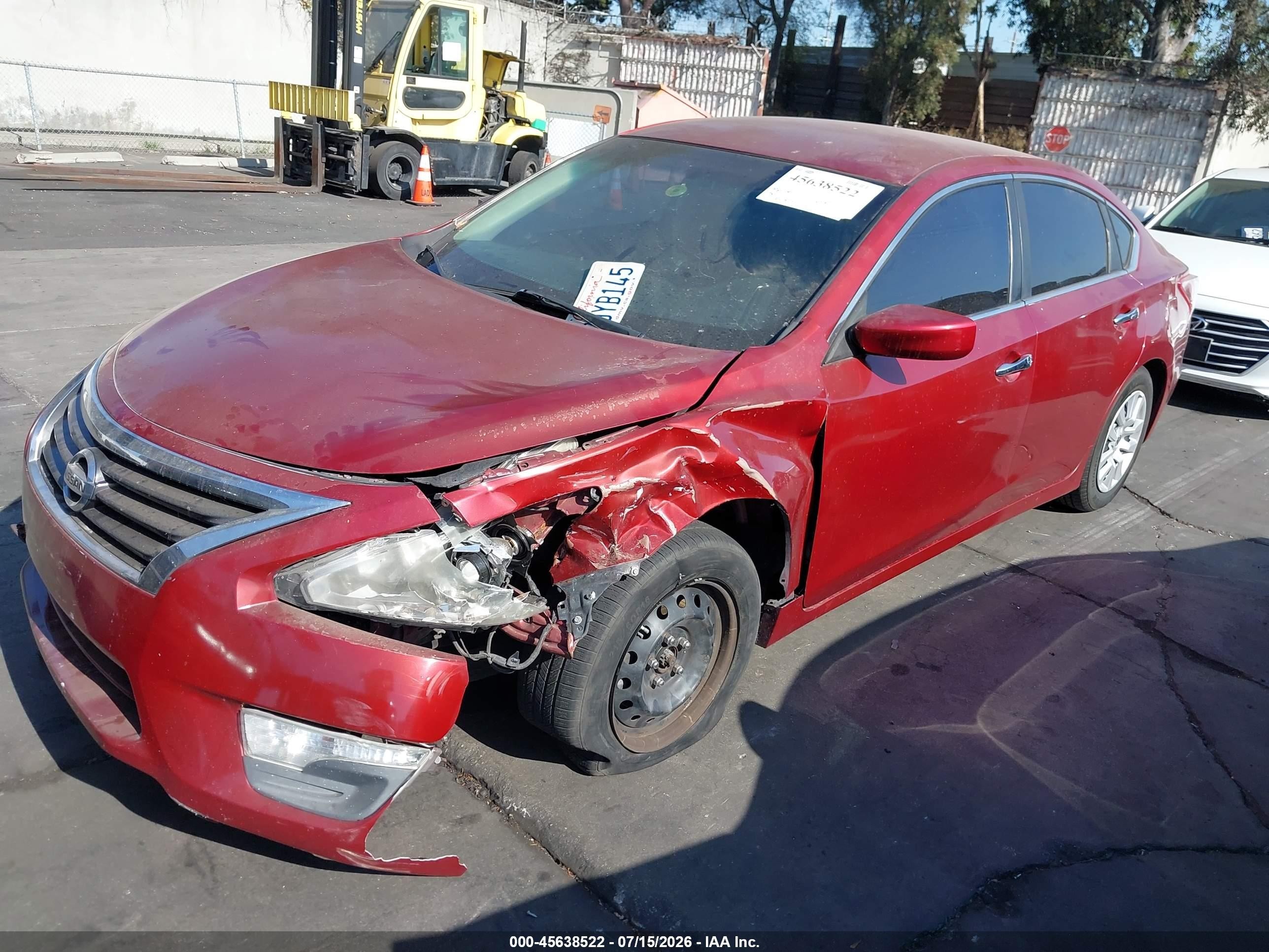 2013 Nissan Altima 2.5 S Red vin: 1N4AL3AP6DC224280