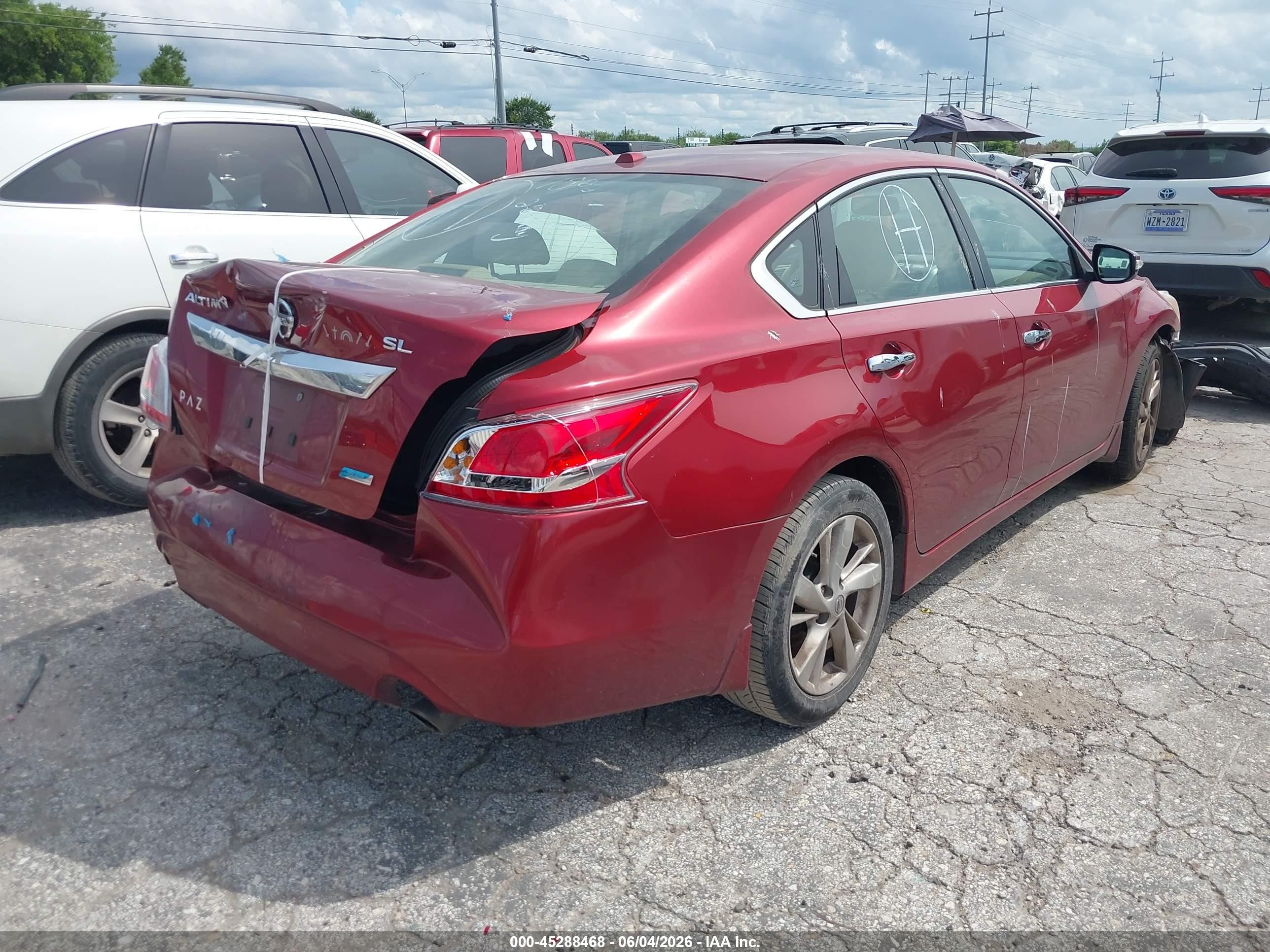 2013 Nissan Altima 2.5 Sl Red vin: 1N4AL3AP6DC234114