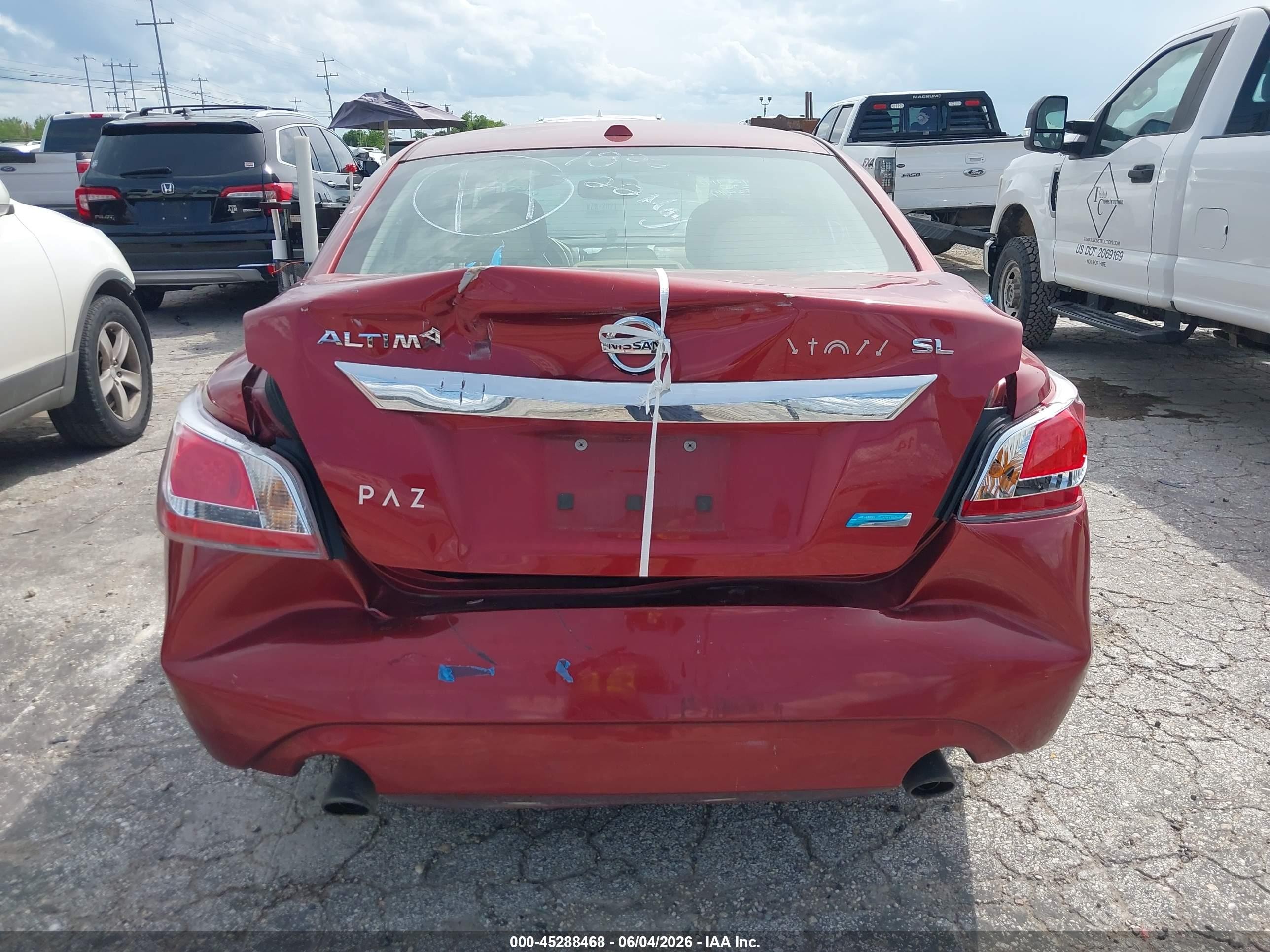 2013 Nissan Altima 2.5 Sl Red vin: 1N4AL3AP6DC234114