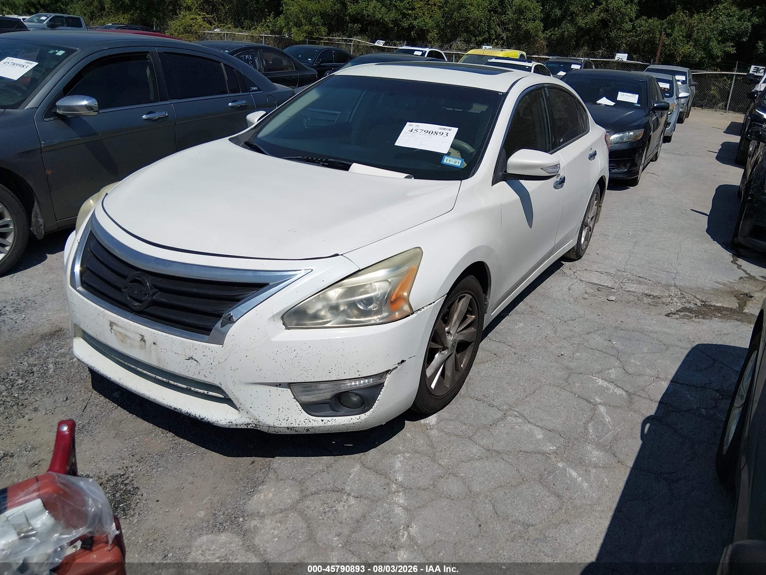 2013 Nissan Altima 2.5 Sl Белый vin: 1N4AL3AP6DC245291