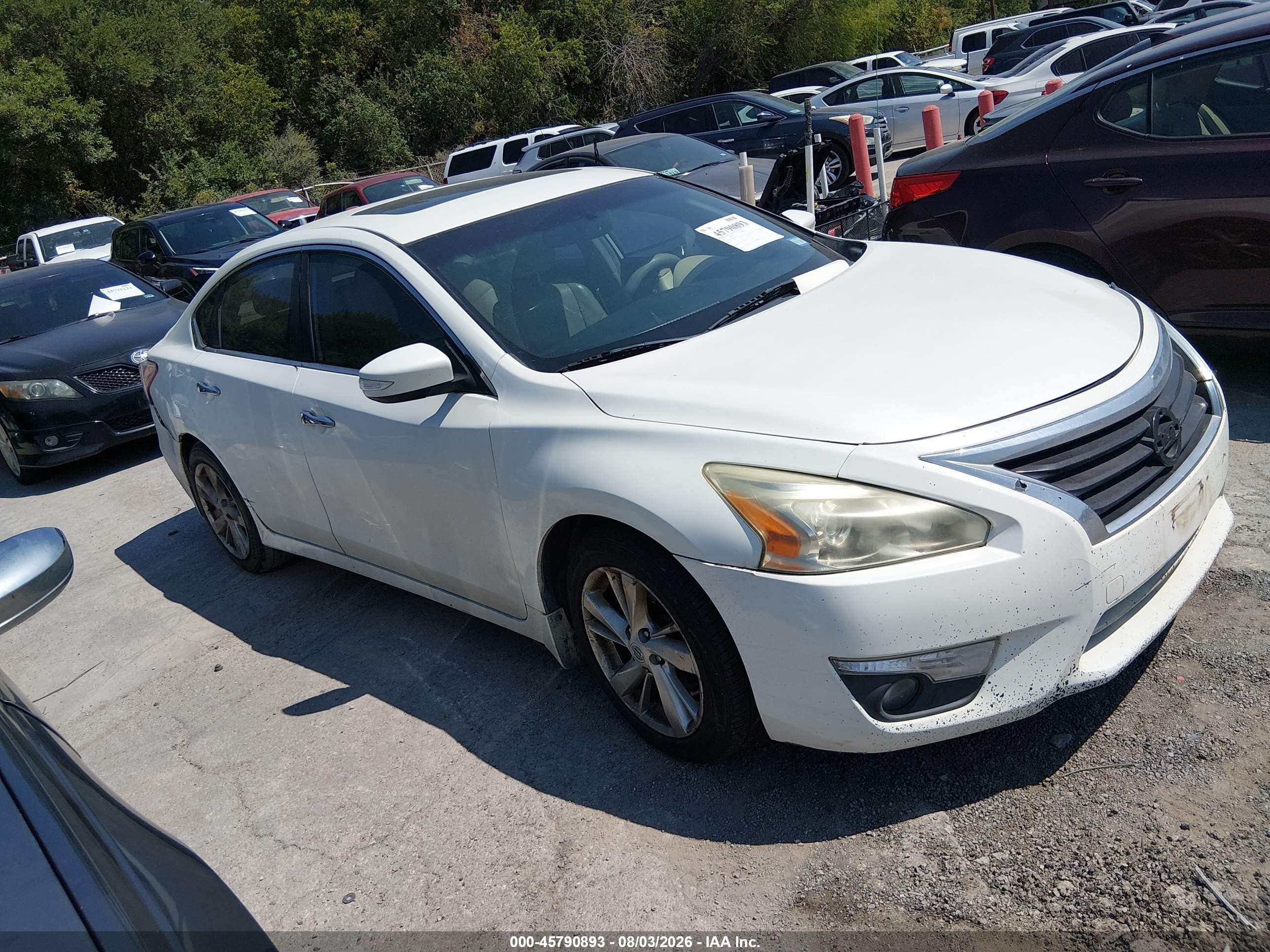 2013 Nissan Altima 2.5 Sl White vin: 1N4AL3AP6DC245291