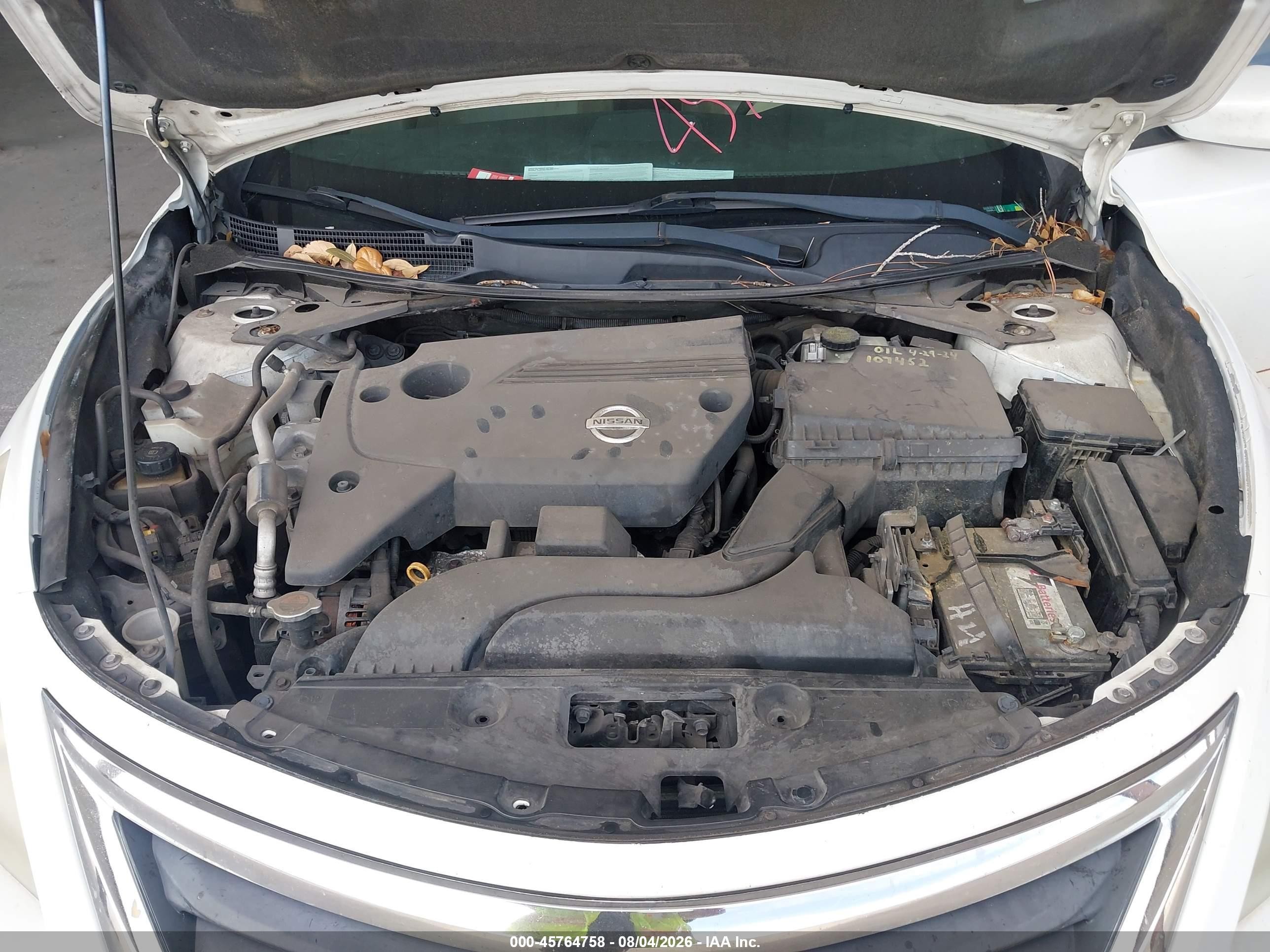 2013 Nissan Altima 2.5 Sv White vin: 1N4AL3AP6DC267047