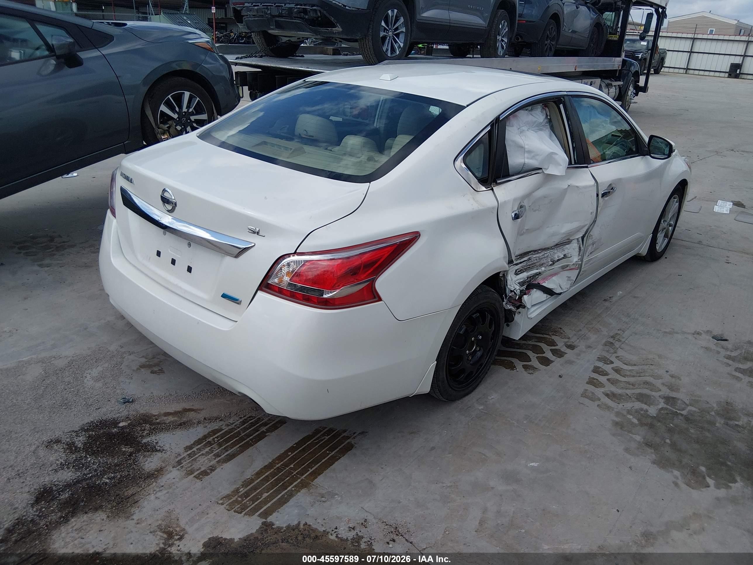 2013 Nissan Altima 2.5 Sl White vin: 1N4AL3AP6DC280154
