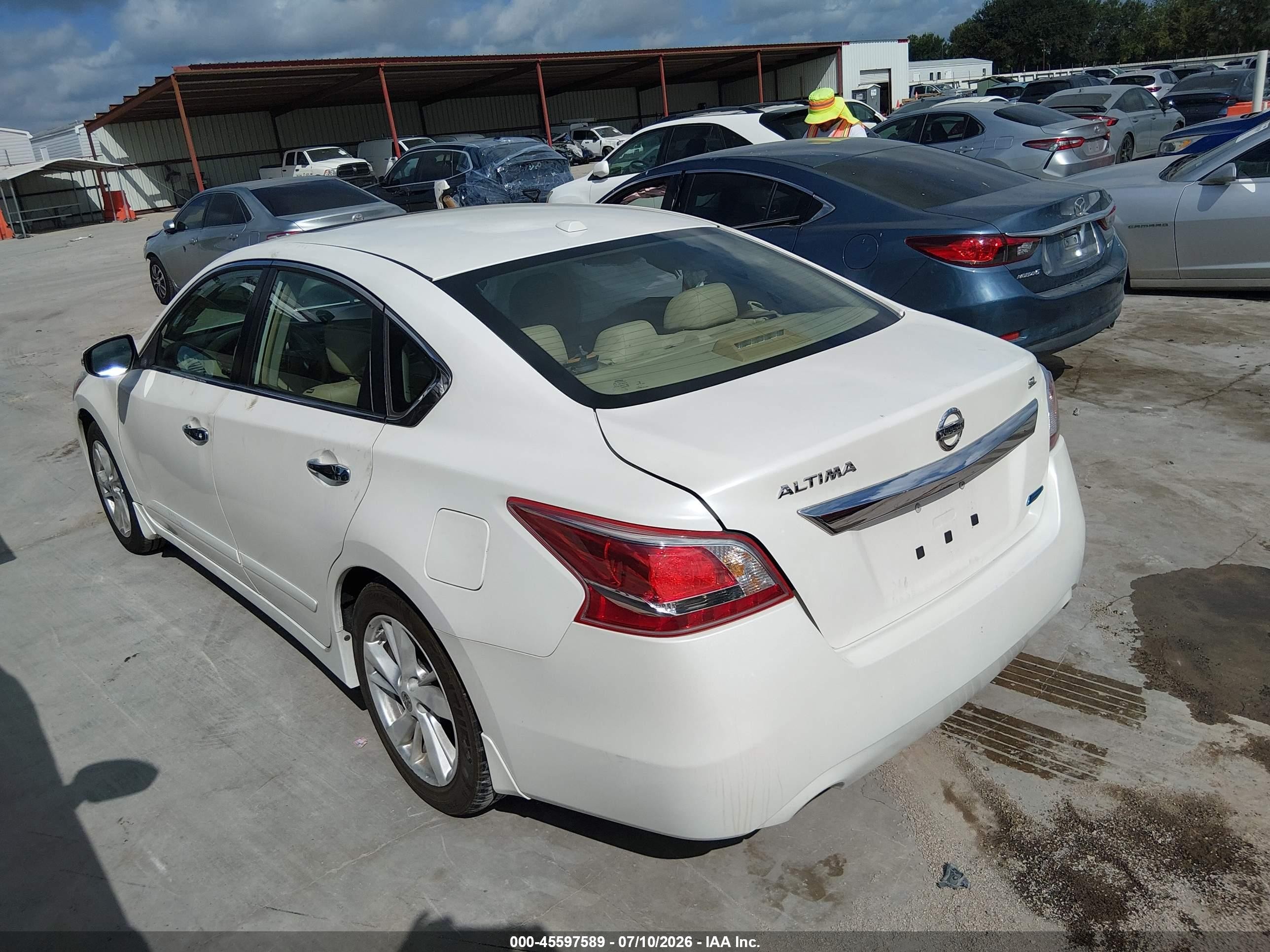 2013 Nissan Altima 2.5 Sl White vin: 1N4AL3AP6DC280154