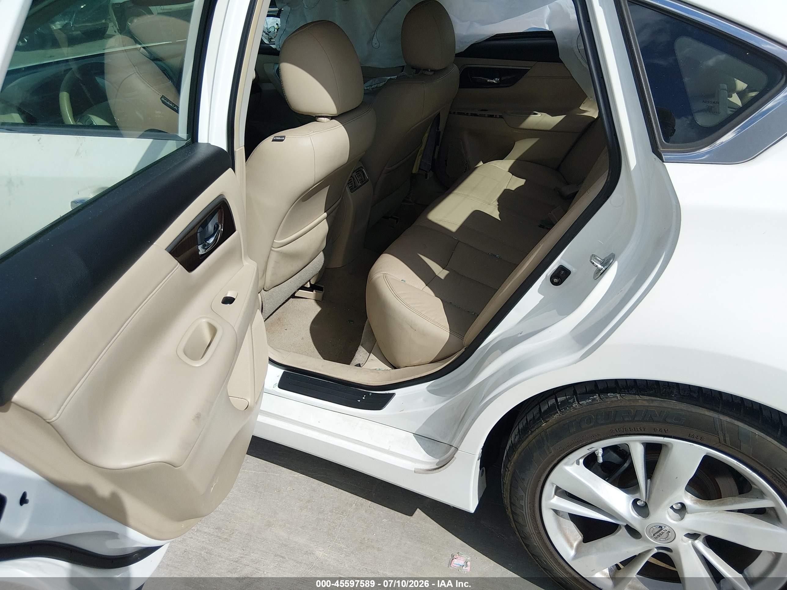 2013 Nissan Altima 2.5 Sl White vin: 1N4AL3AP6DC280154