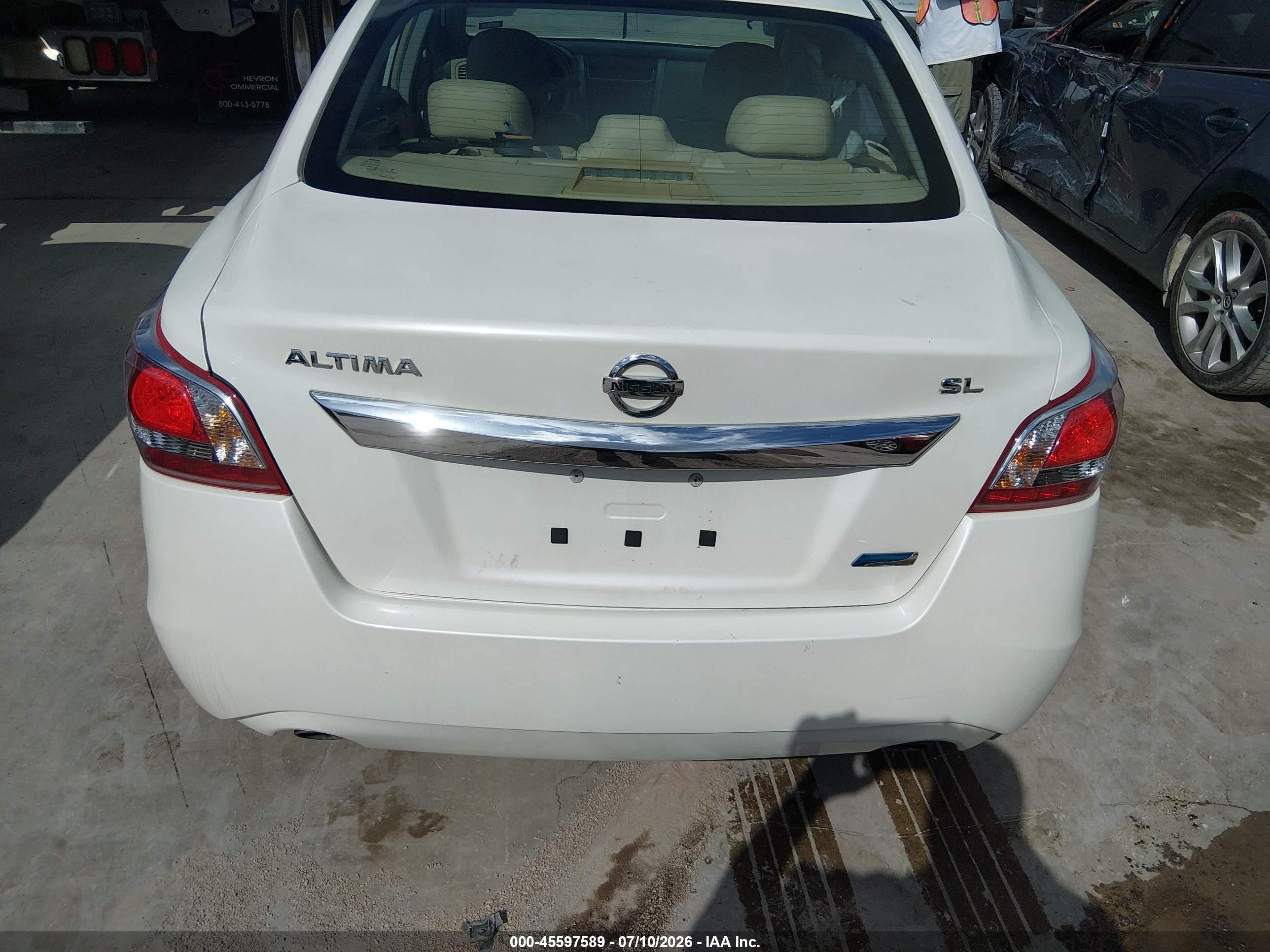 2013 Nissan Altima 2.5 Sl White vin: 1N4AL3AP6DC280154