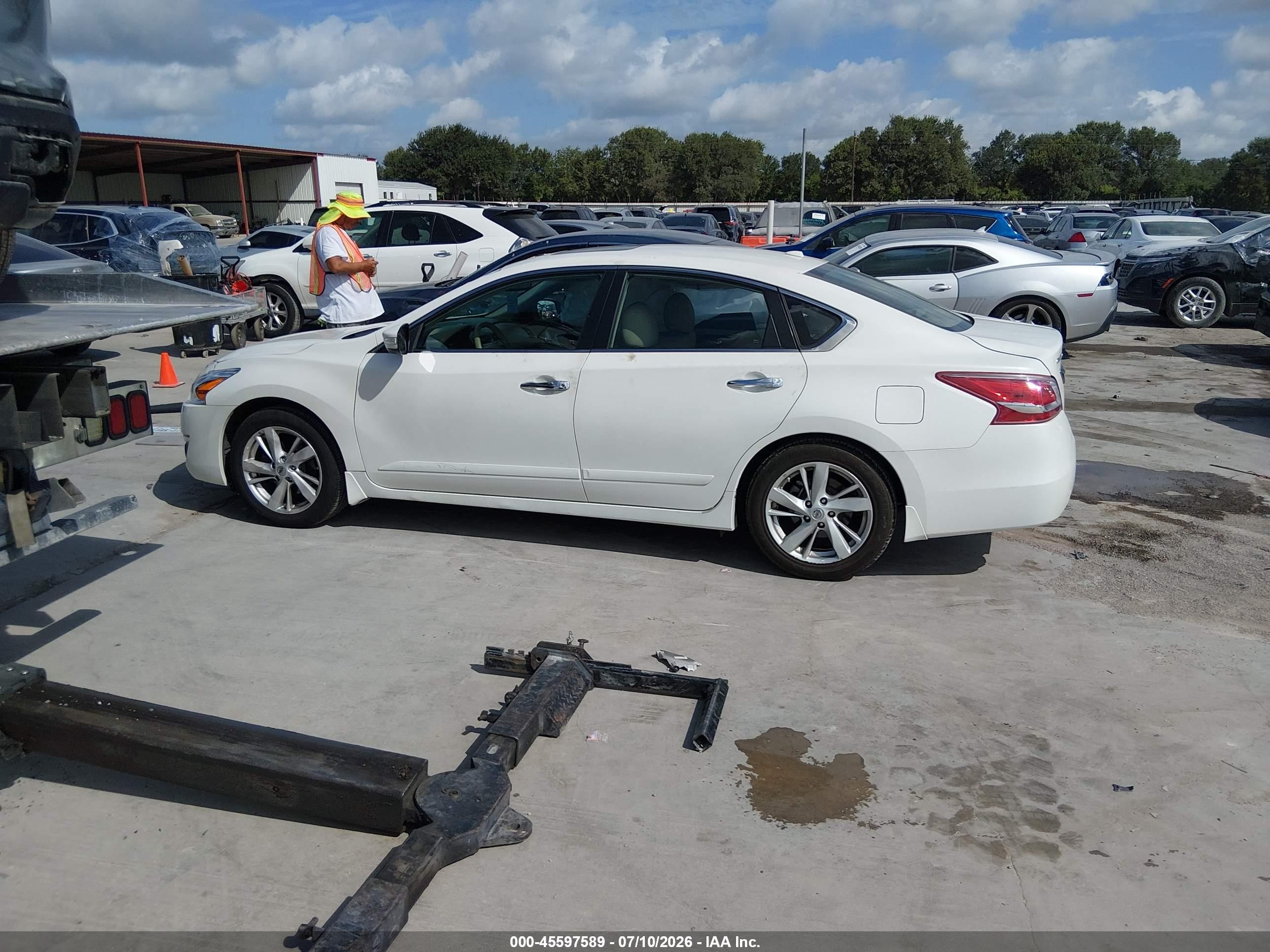 2013 Nissan Altima 2.5 Sl White vin: 1N4AL3AP6DC280154
