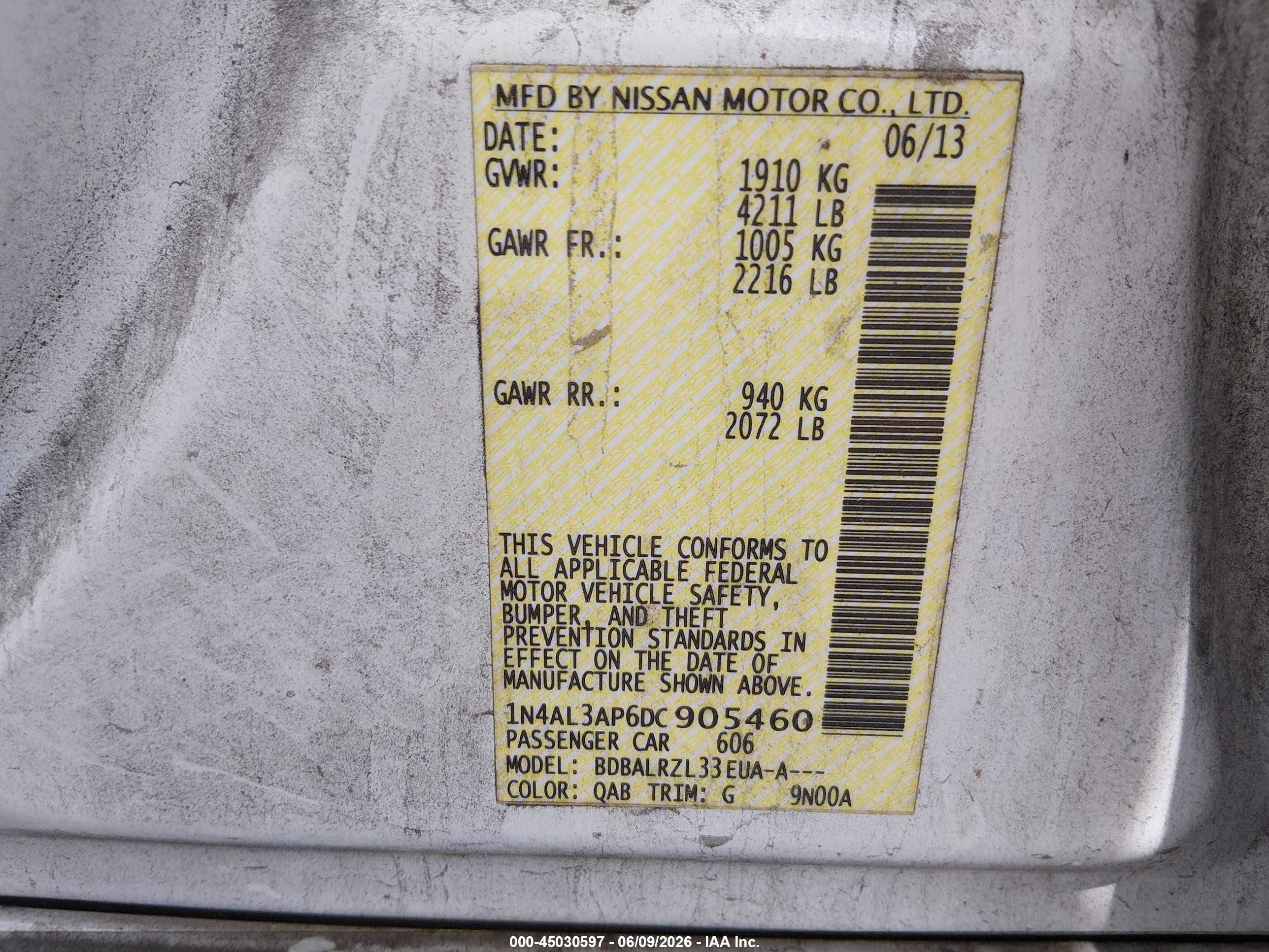 2013 Nissan Altima 2.5 S White vin: 1N4AL3AP6DC905460