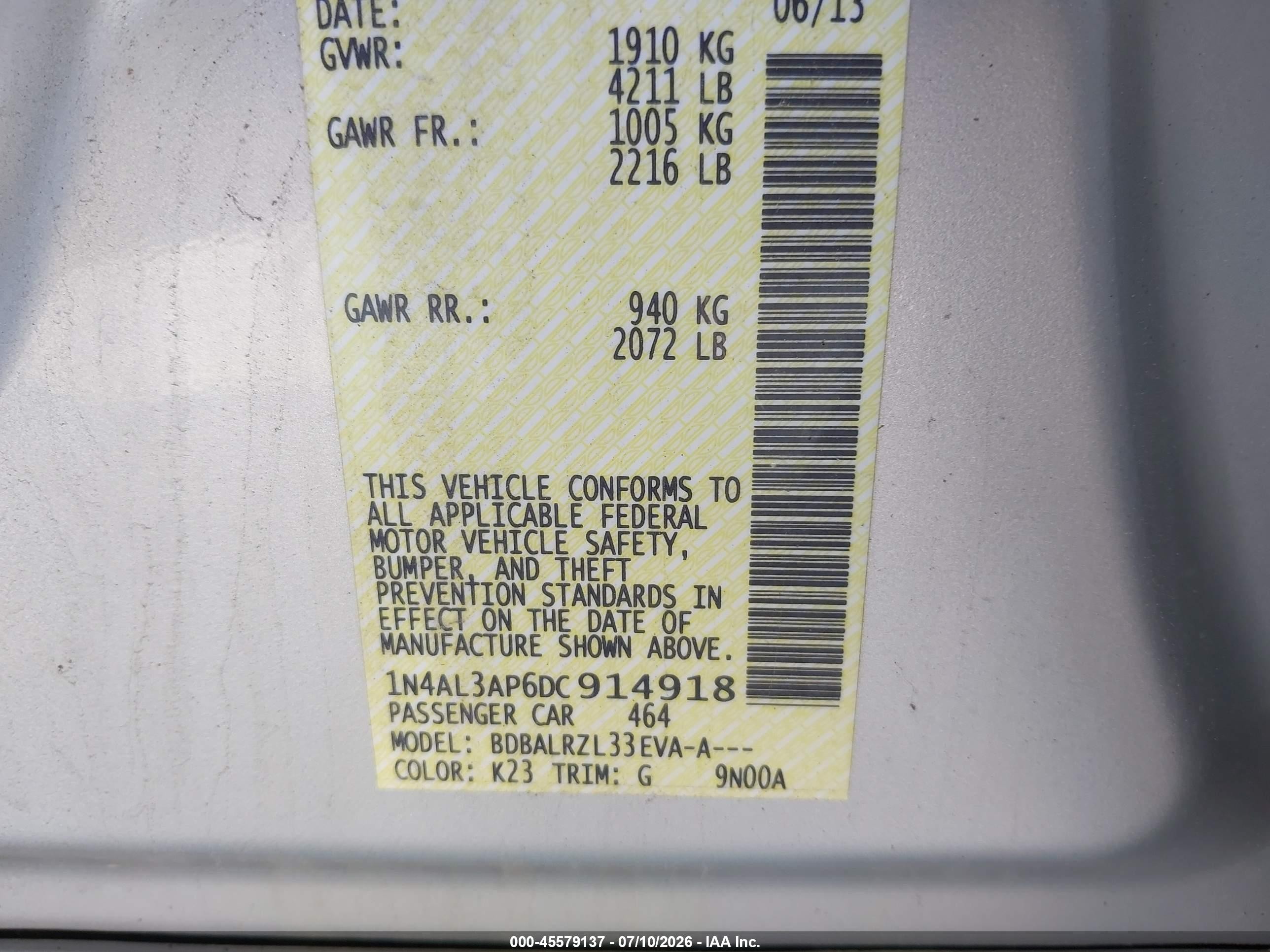 2013 Nissan Altima 2.5 S Silver vin: 1N4AL3AP6DC914918