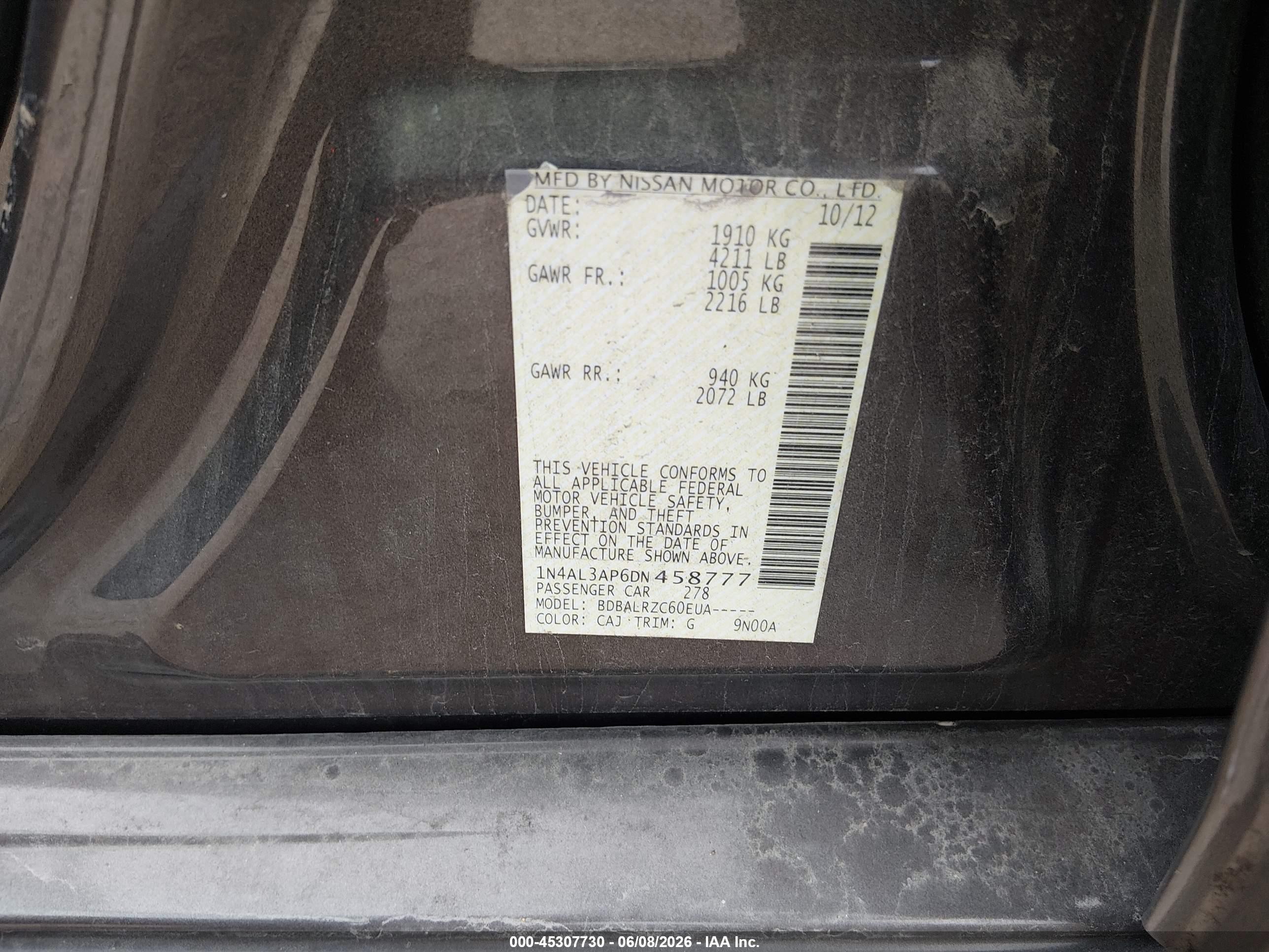 2013 Nissan Altima 2.5 S Pewter vin: 1N4AL3AP6DN458777