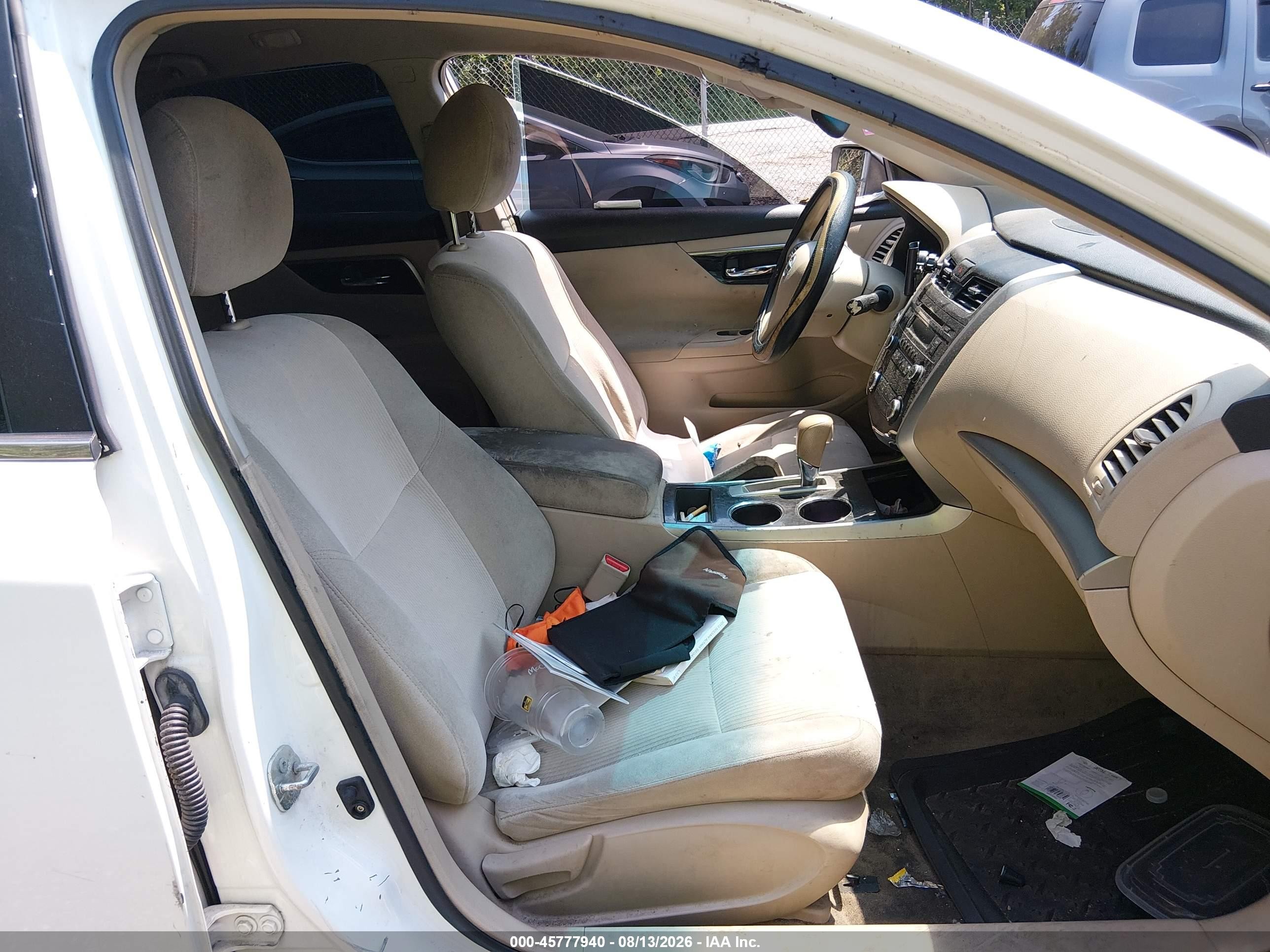 2013 Nissan Altima 2.5 White vin: 1N4AL3AP6DN459637
