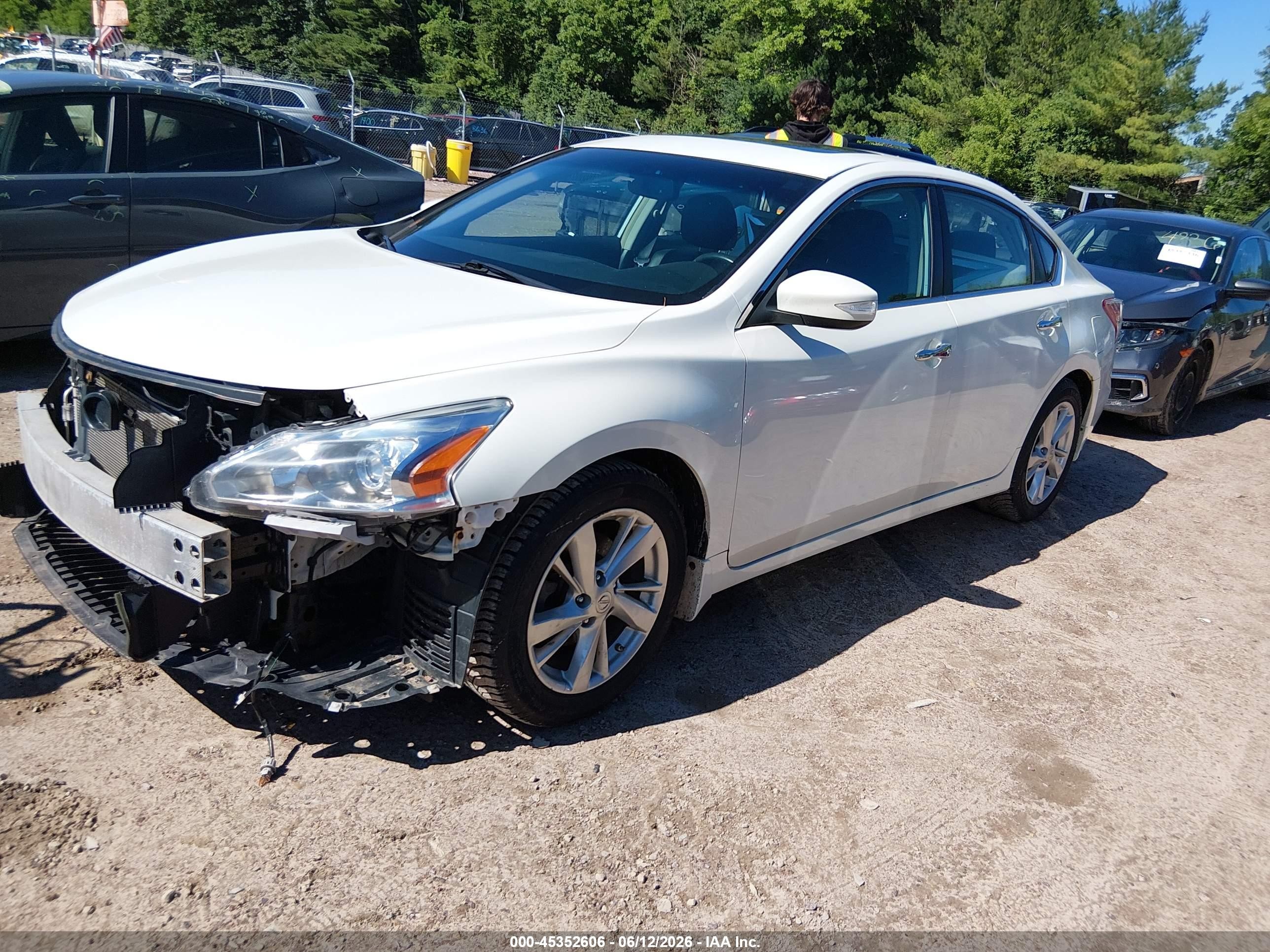 2013 Nissan Altima 2.5 Sl White vin: 1N4AL3AP6DN470850