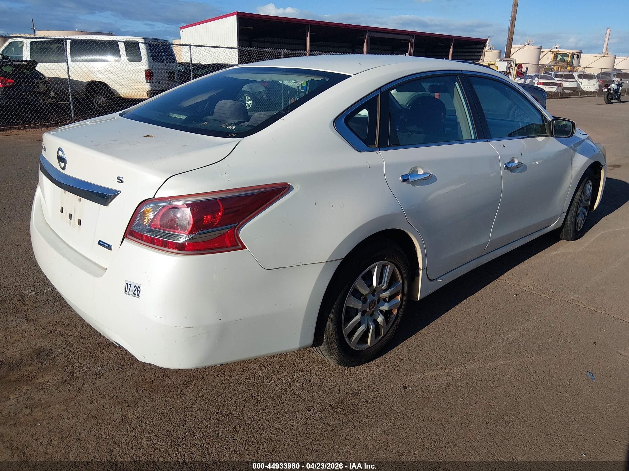 2013 Nissan Altima 2.5 S White vin: 1N4AL3AP6DN480388