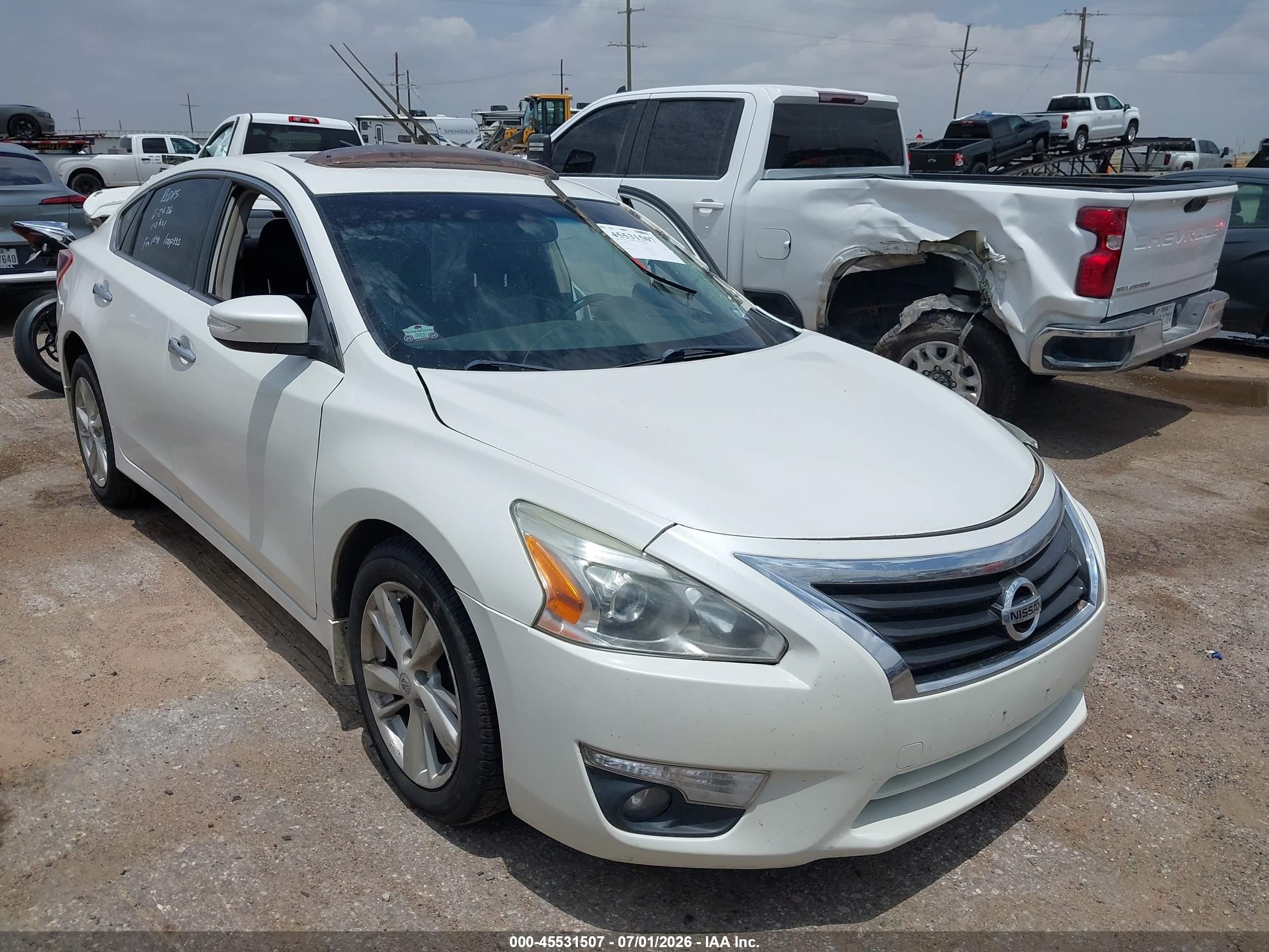 2013 Nissan Altima 2.5 Sl White vin: 1N4AL3AP6DN496445
