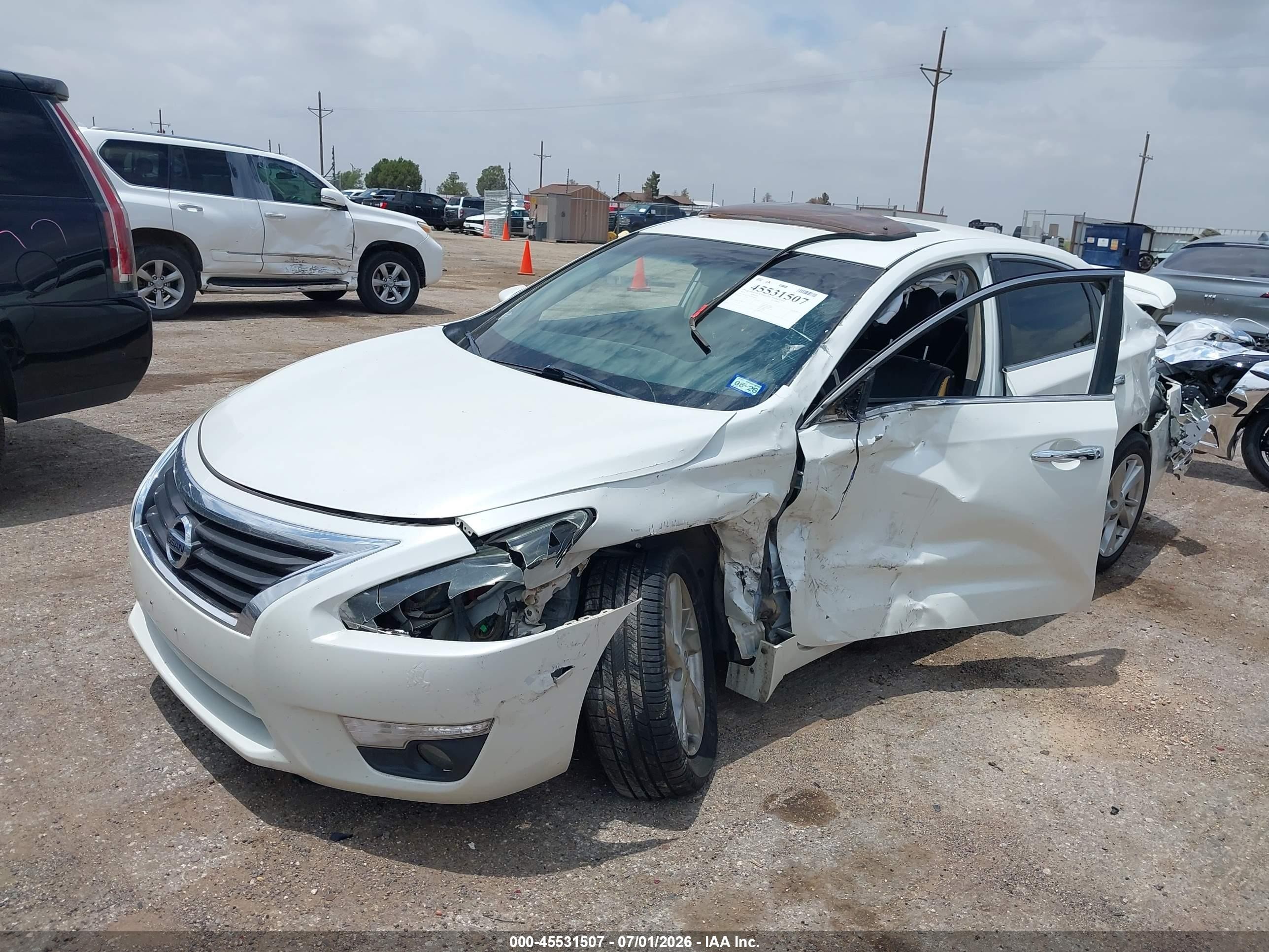 2013 Nissan Altima 2.5 Sl White vin: 1N4AL3AP6DN496445