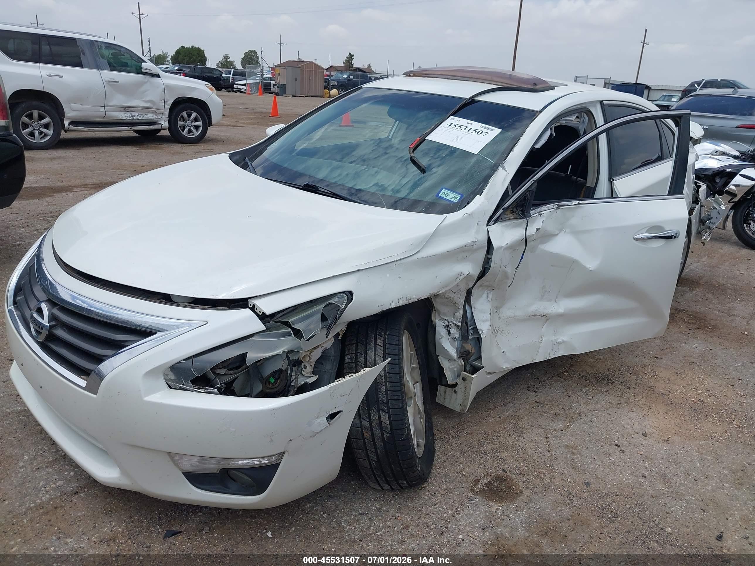 2013 Nissan Altima 2.5 Sl White vin: 1N4AL3AP6DN496445