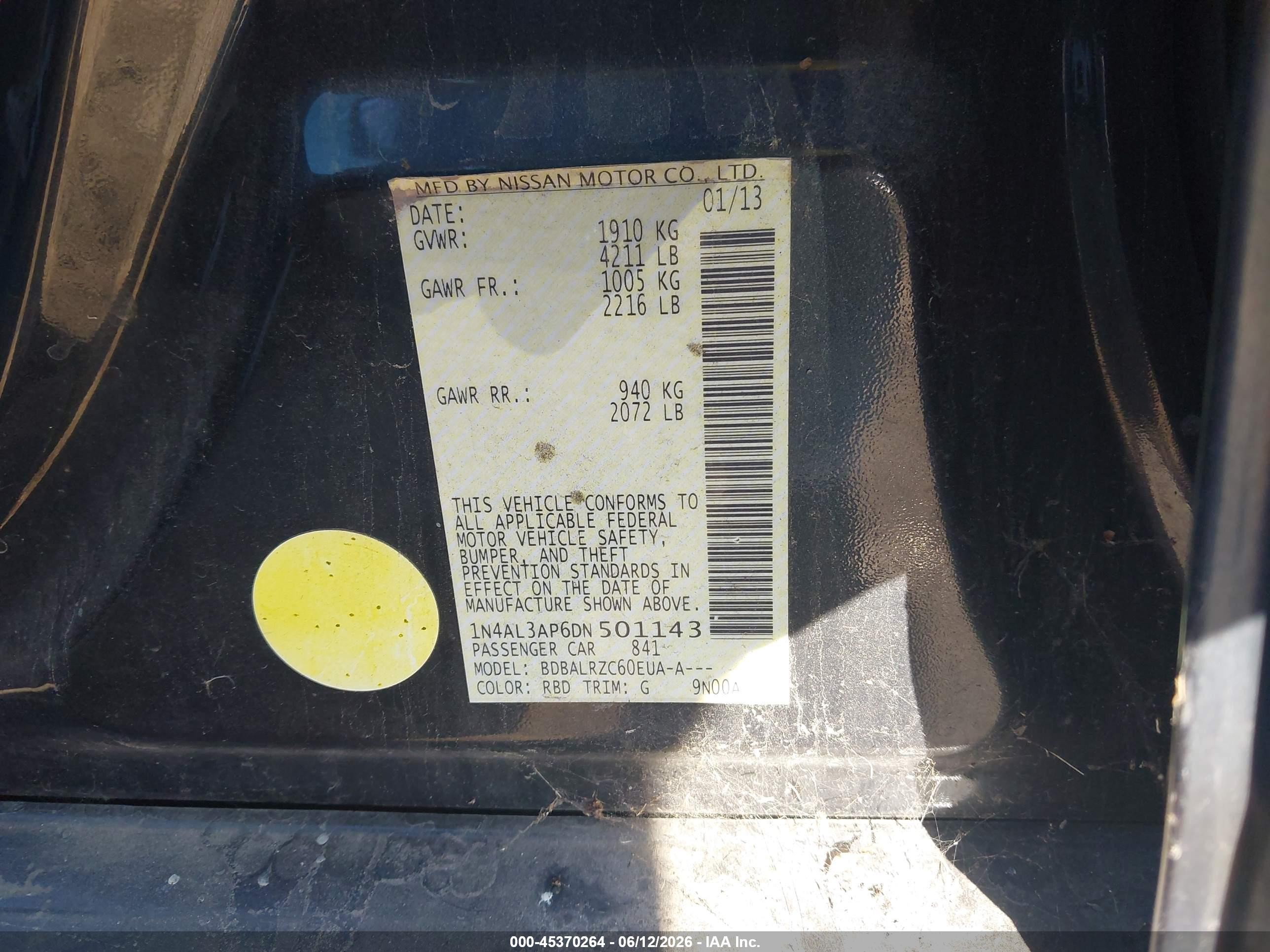 2013 Nissan Altima 2.5 S Gray vin: 1N4AL3AP6DN501143
