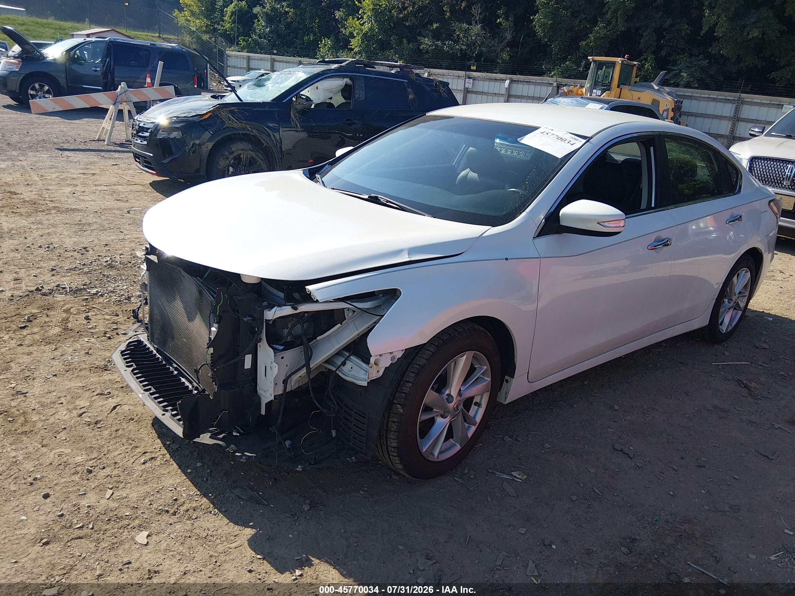 2014 Nissan Altima 2.5 Sl White vin: 1N4AL3AP6EC170545