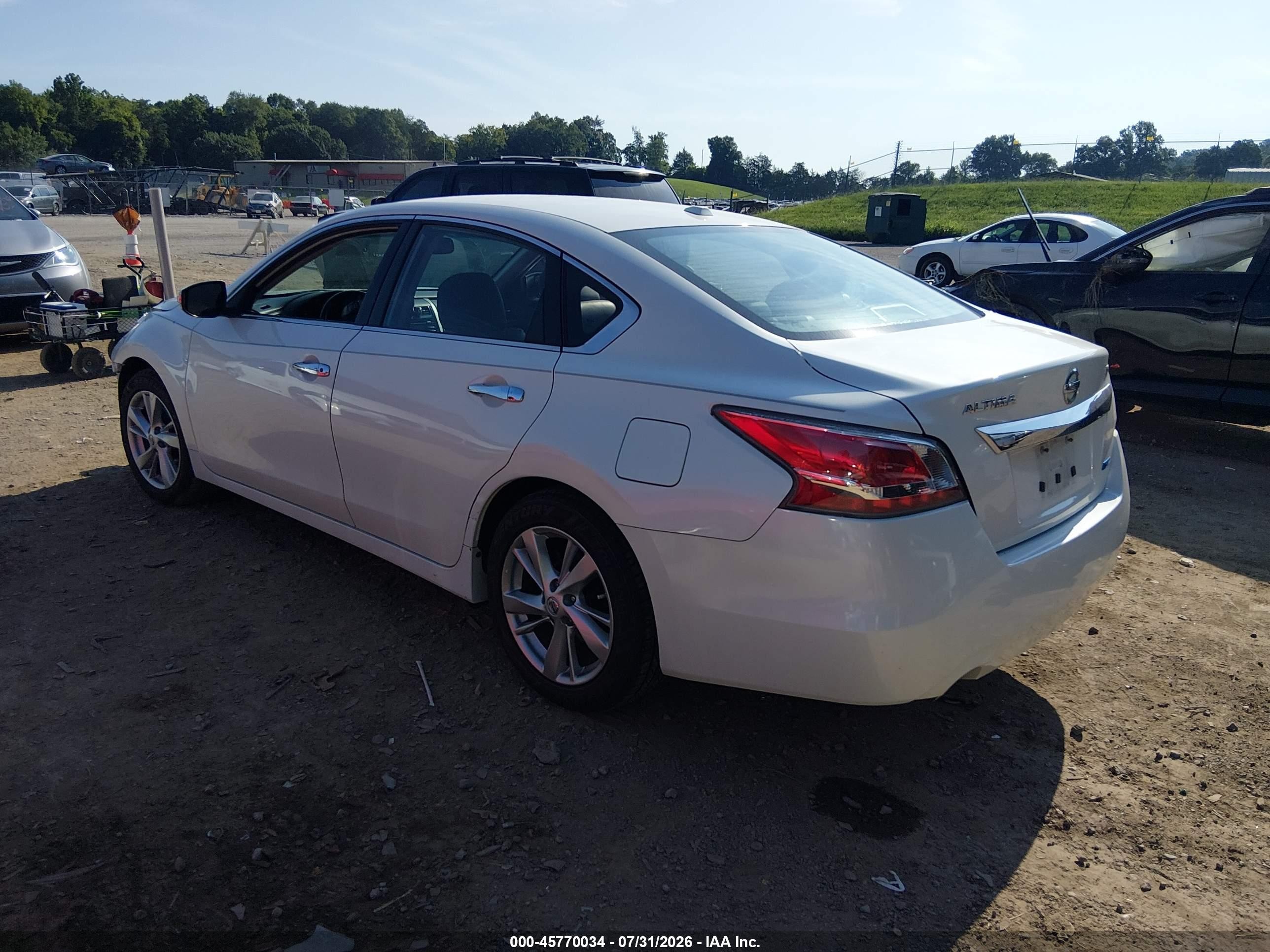 2014 Nissan Altima 2.5 Sl White vin: 1N4AL3AP6EC170545