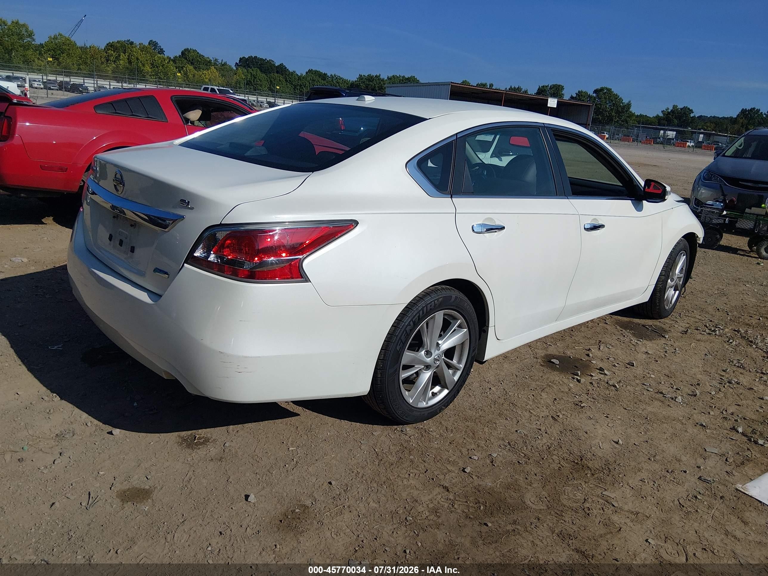 2014 Nissan Altima 2.5 Sl White vin: 1N4AL3AP6EC170545