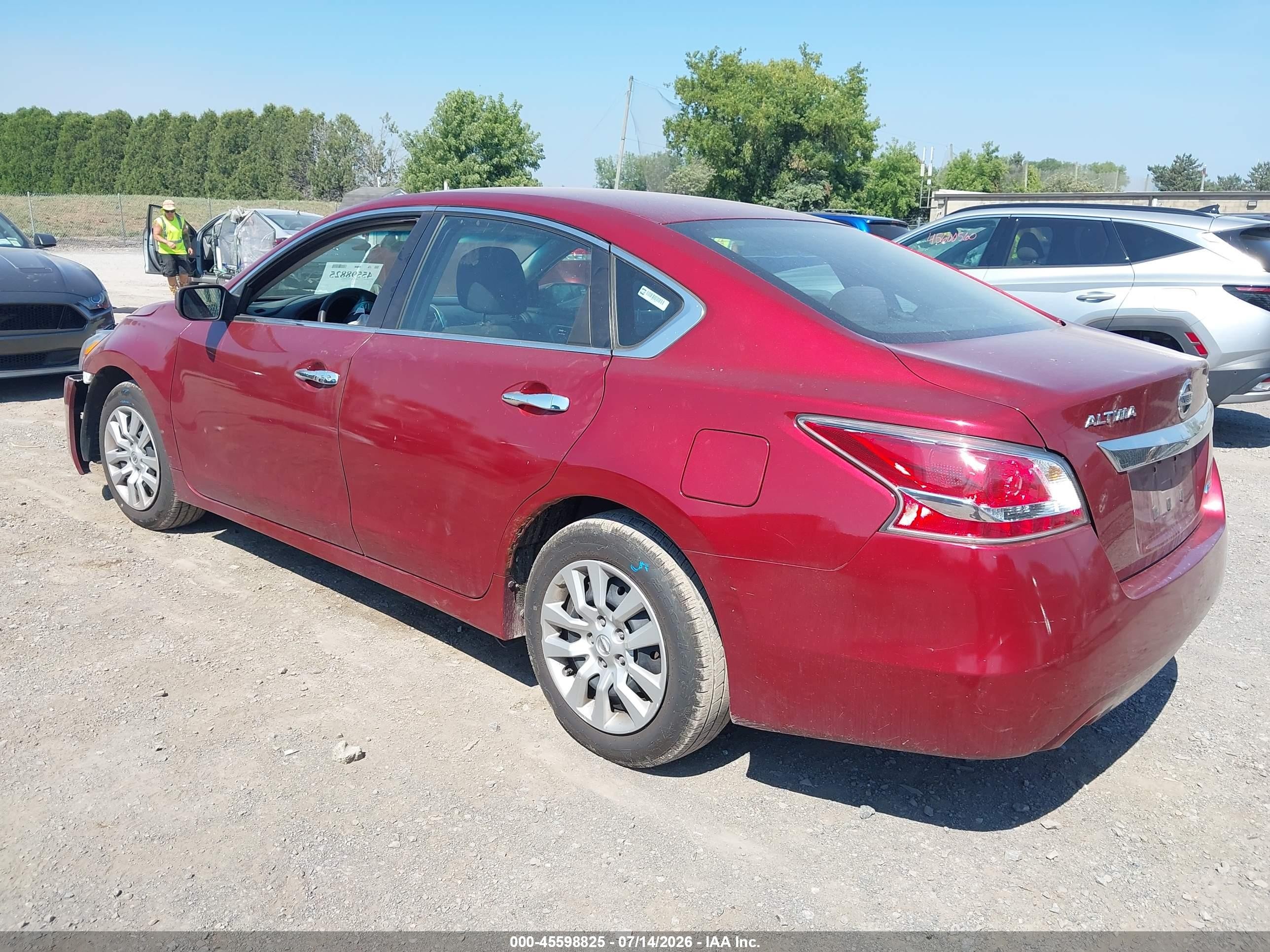 2014 Nissan Altima 2.5 S Красный vin: 1N4AL3AP6EC198541