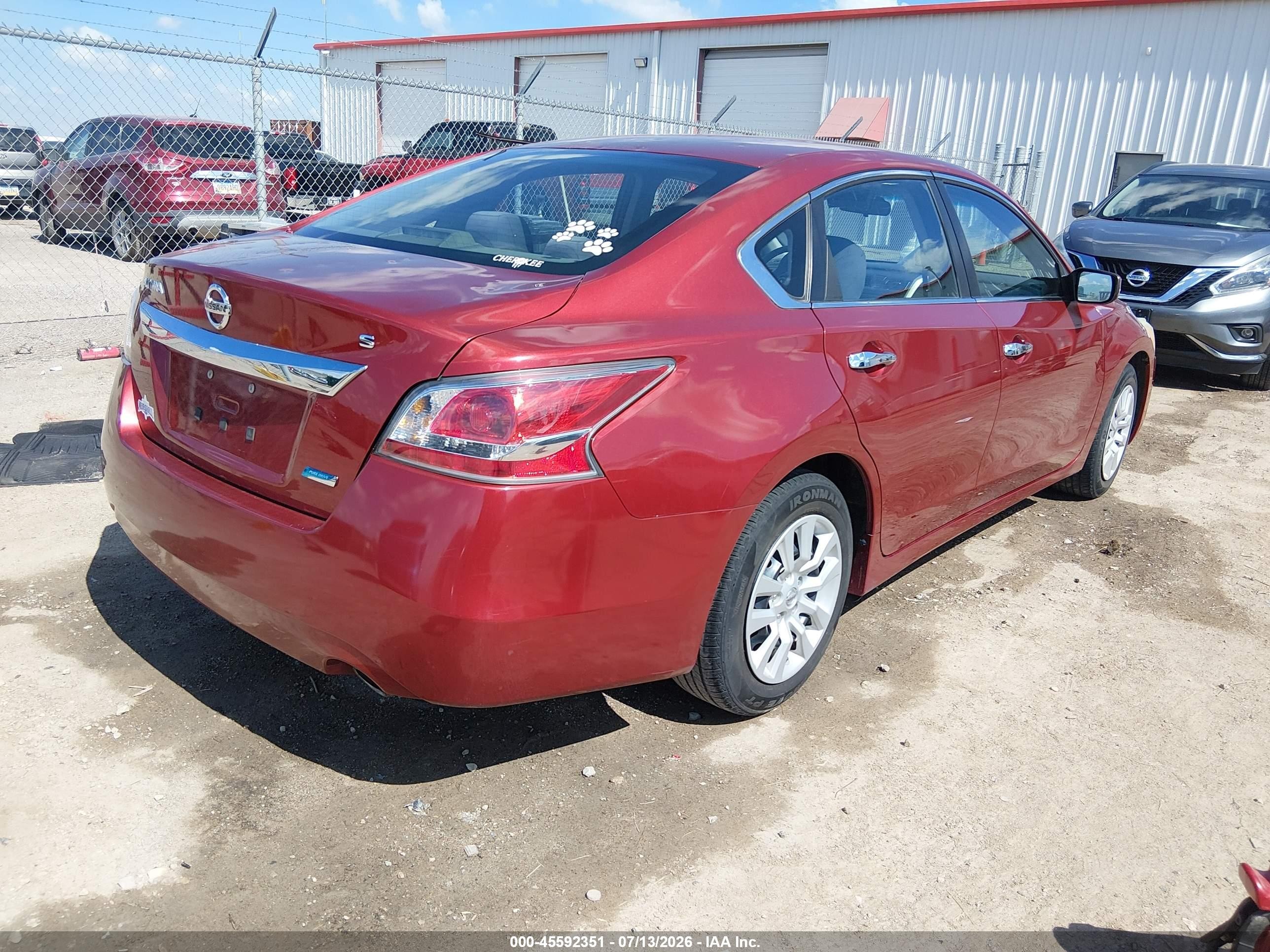 2014 Nissan Altima 2.5/2.5 S/2.5 Sl/2.5 Sv Red vin: 1N4AL3AP6EC283900