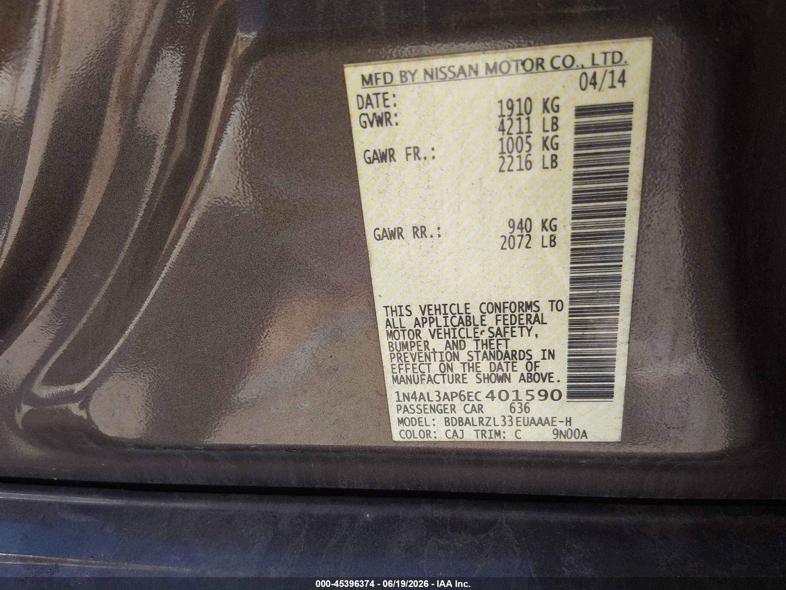 2014 Nissan Altima 2.5 S Gray vin: 1N4AL3AP6EC401590