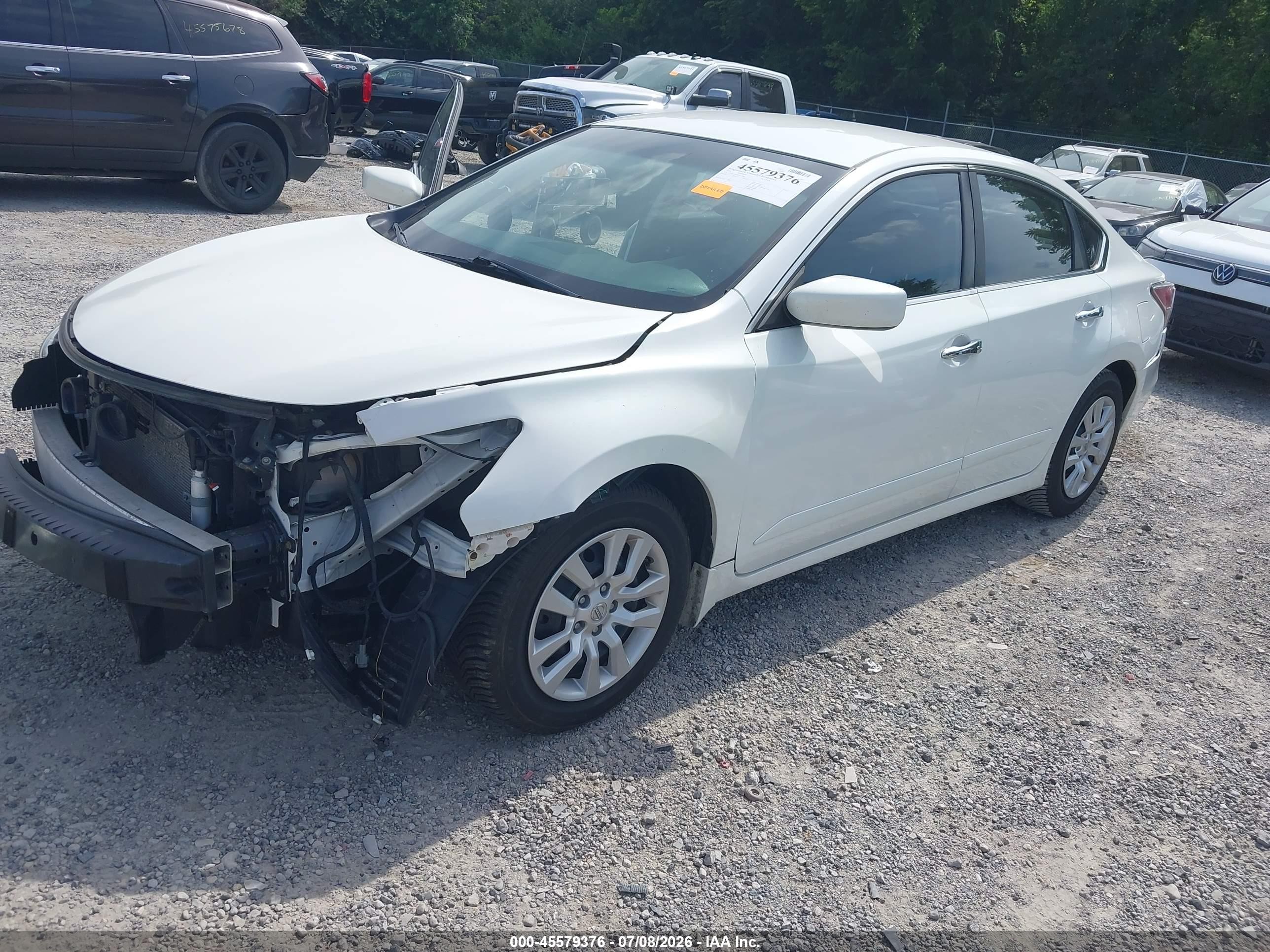 2014 Nissan Altima 2.5 S White vin: 1N4AL3AP6EN217884