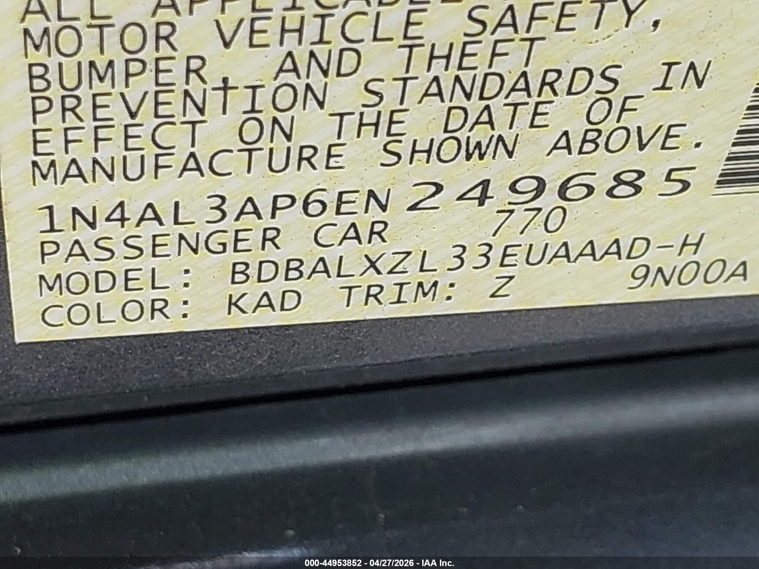 2014 Nissan Altima 2.5 Sl Gray vin: 1N4AL3AP6EN249685