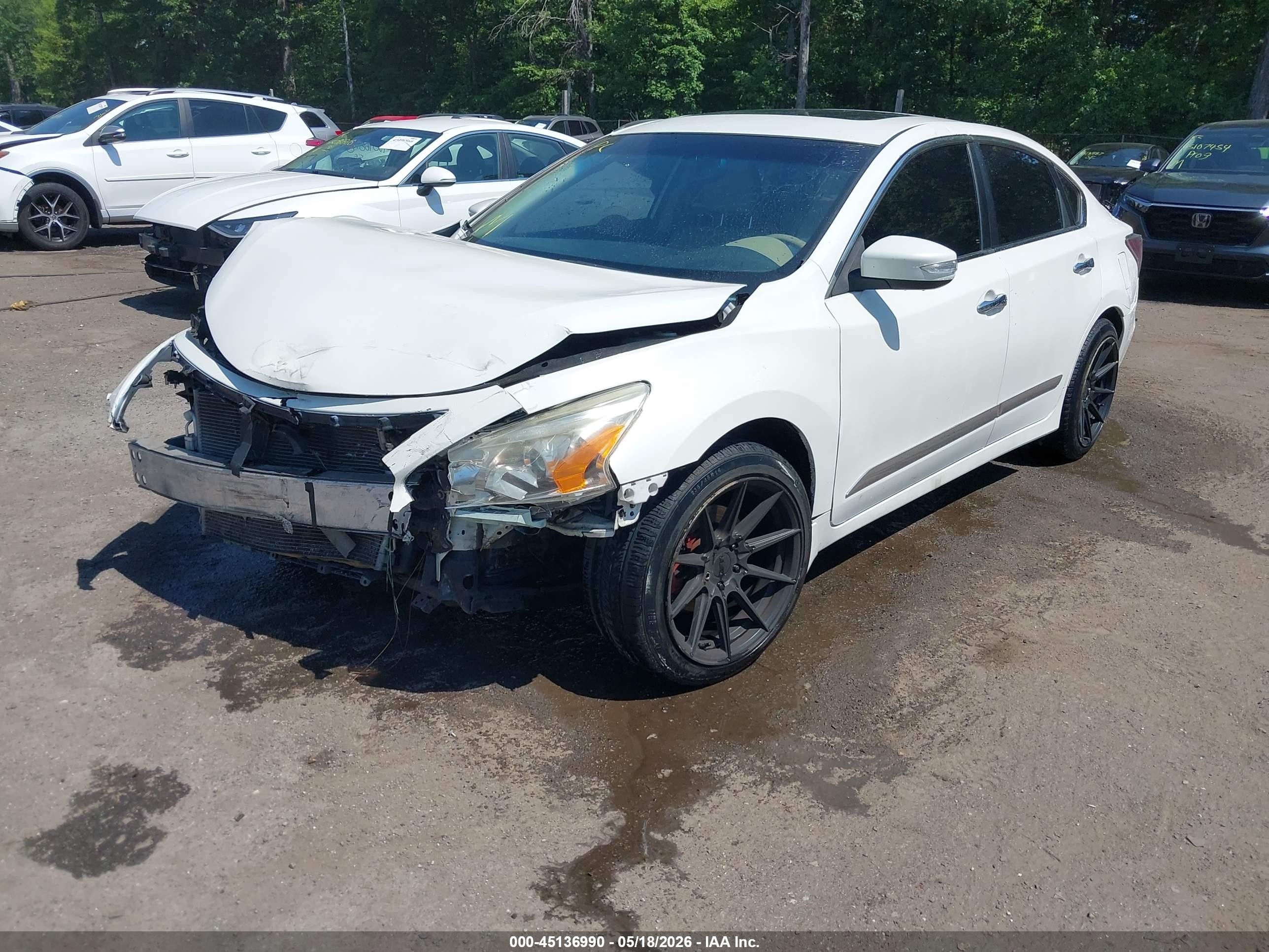 2015 Nissan Altima 2.5 Sl White vin: 1N4AL3AP6FC107690