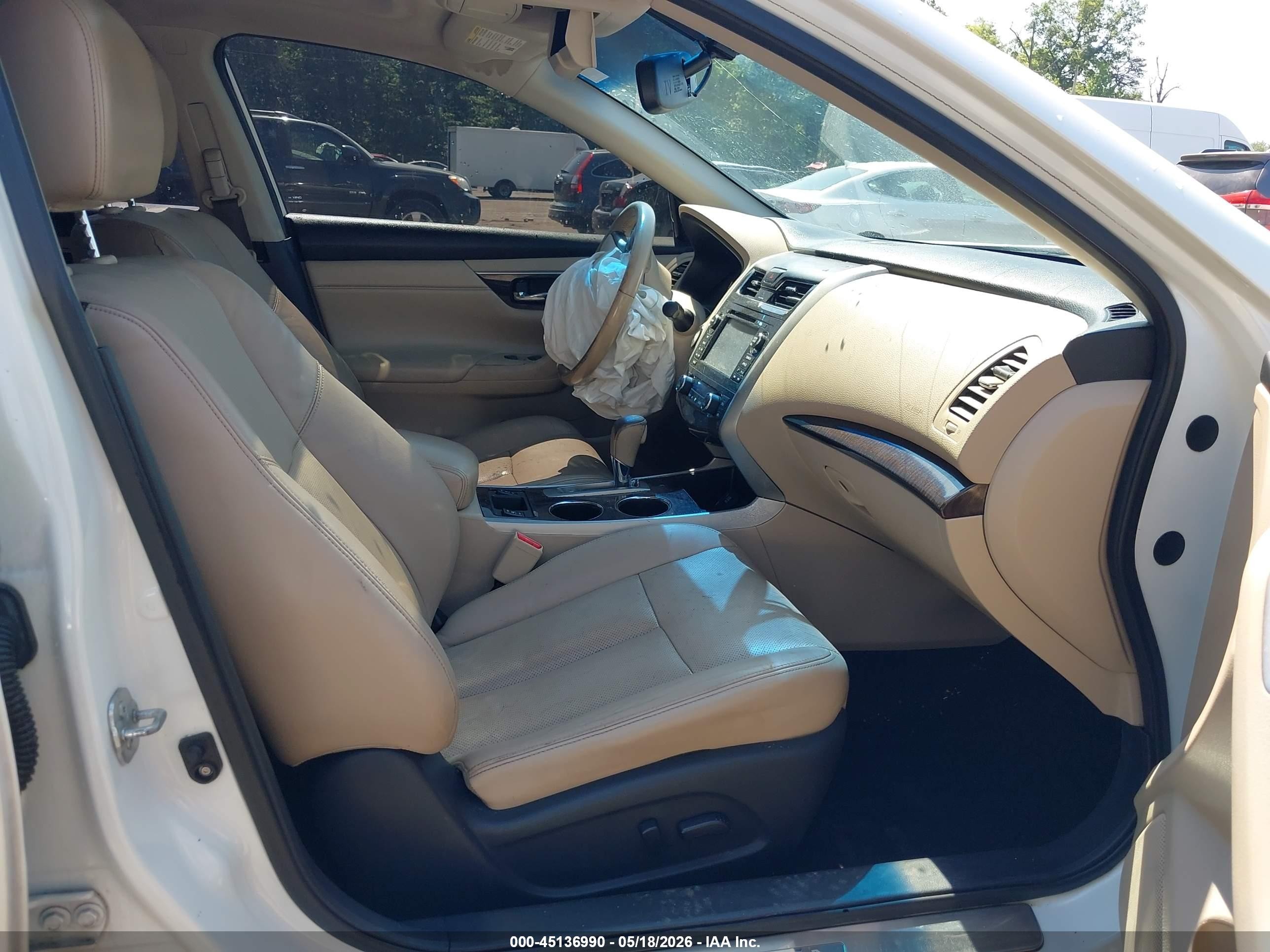 2015 Nissan Altima 2.5 Sl White vin: 1N4AL3AP6FC107690