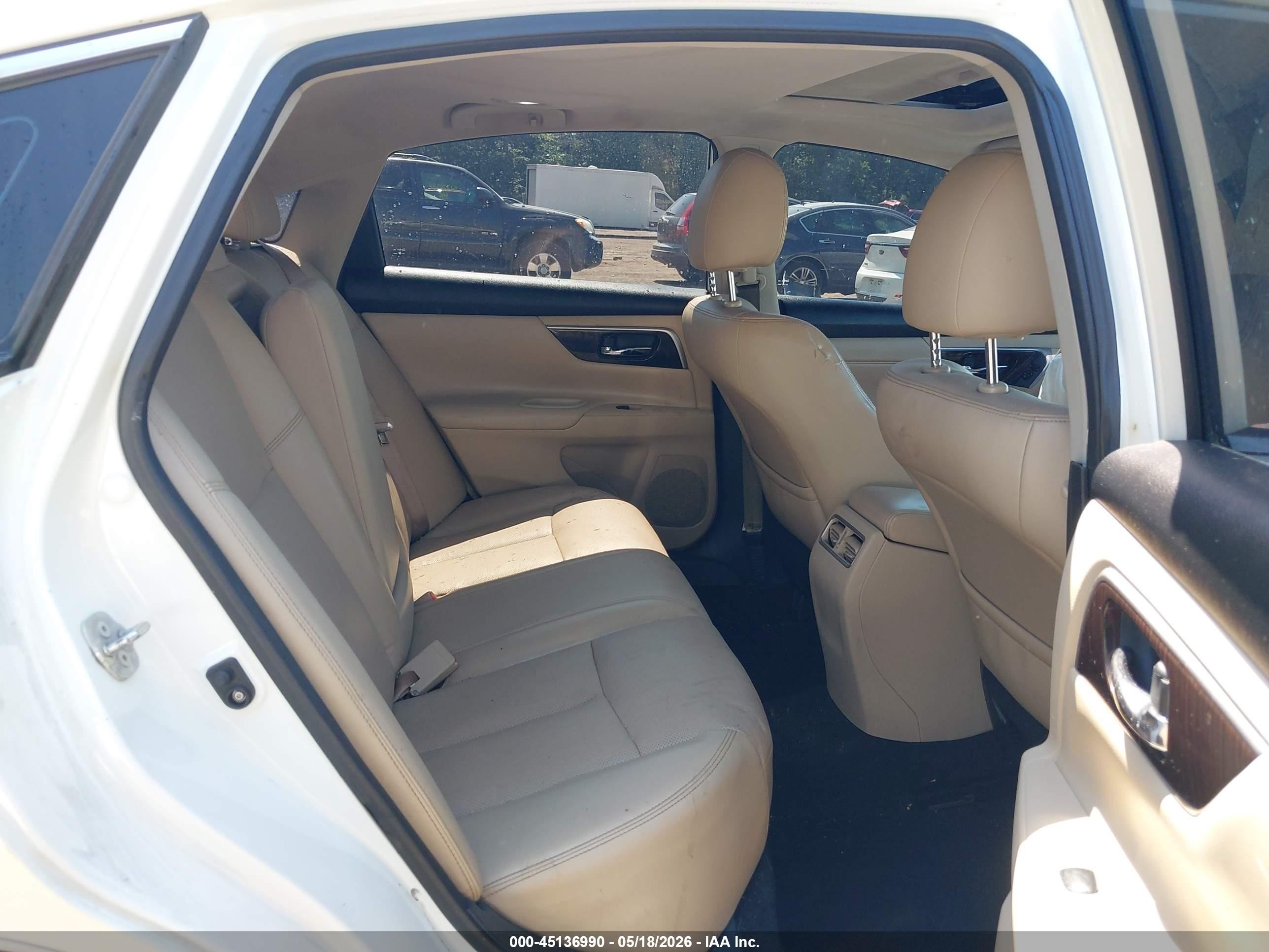 2015 Nissan Altima 2.5 Sl White vin: 1N4AL3AP6FC107690