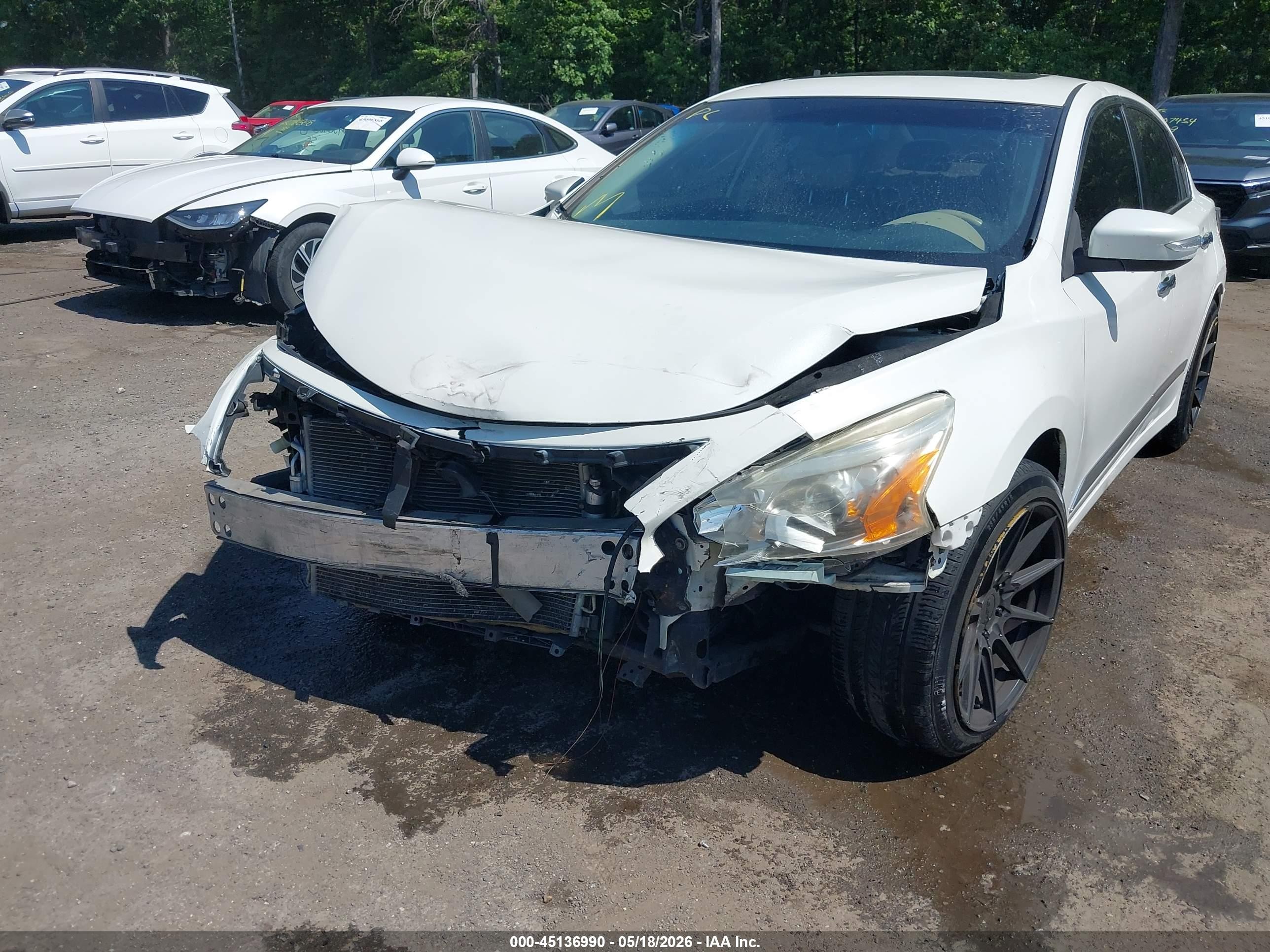 2015 Nissan Altima 2.5 Sl White vin: 1N4AL3AP6FC107690