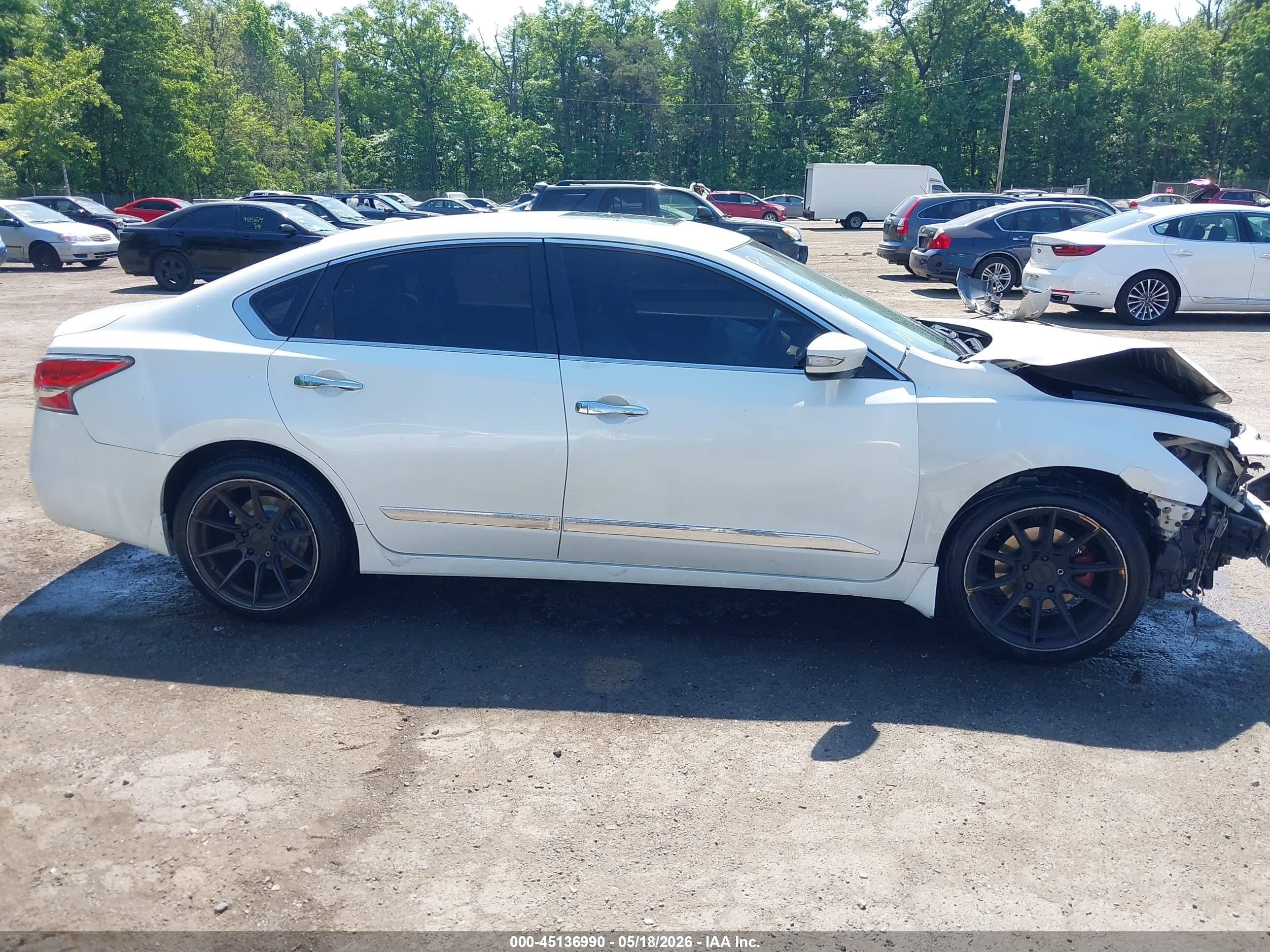 2015 Nissan Altima 2.5 Sl White vin: 1N4AL3AP6FC107690