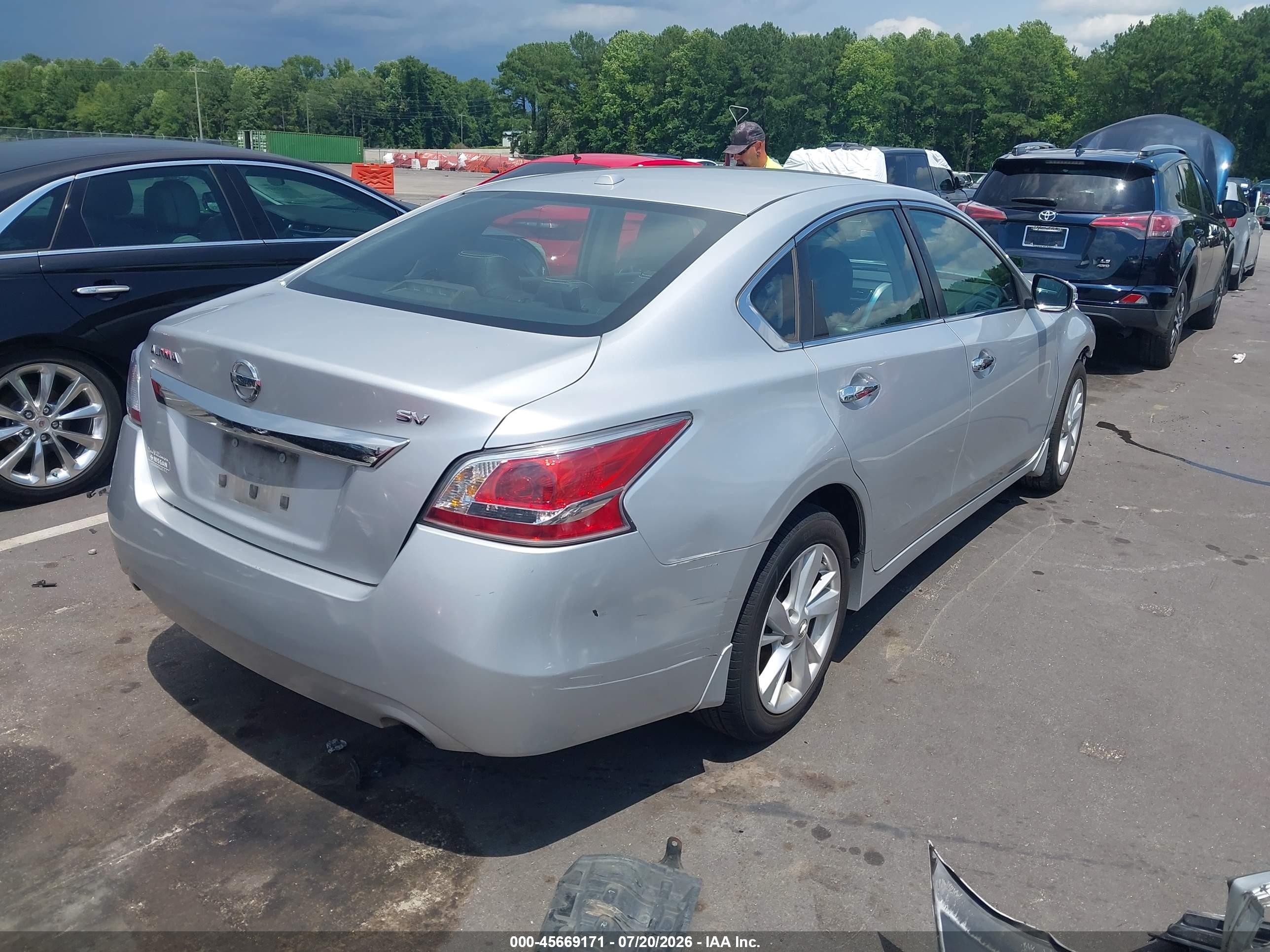 2015 Nissan Altima 2.5 Sv Silver vin: 1N4AL3AP6FC170689