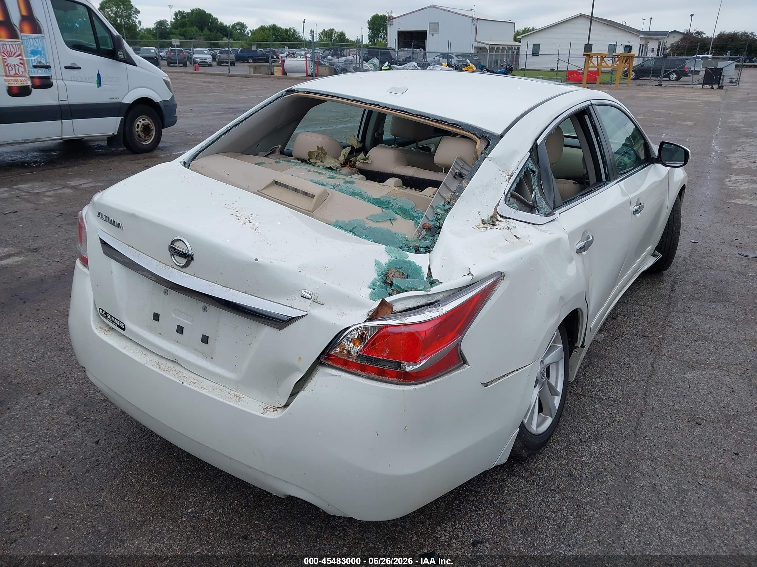 2015 Nissan Altima 2.5 Sl White vin: 1N4AL3AP6FC214125