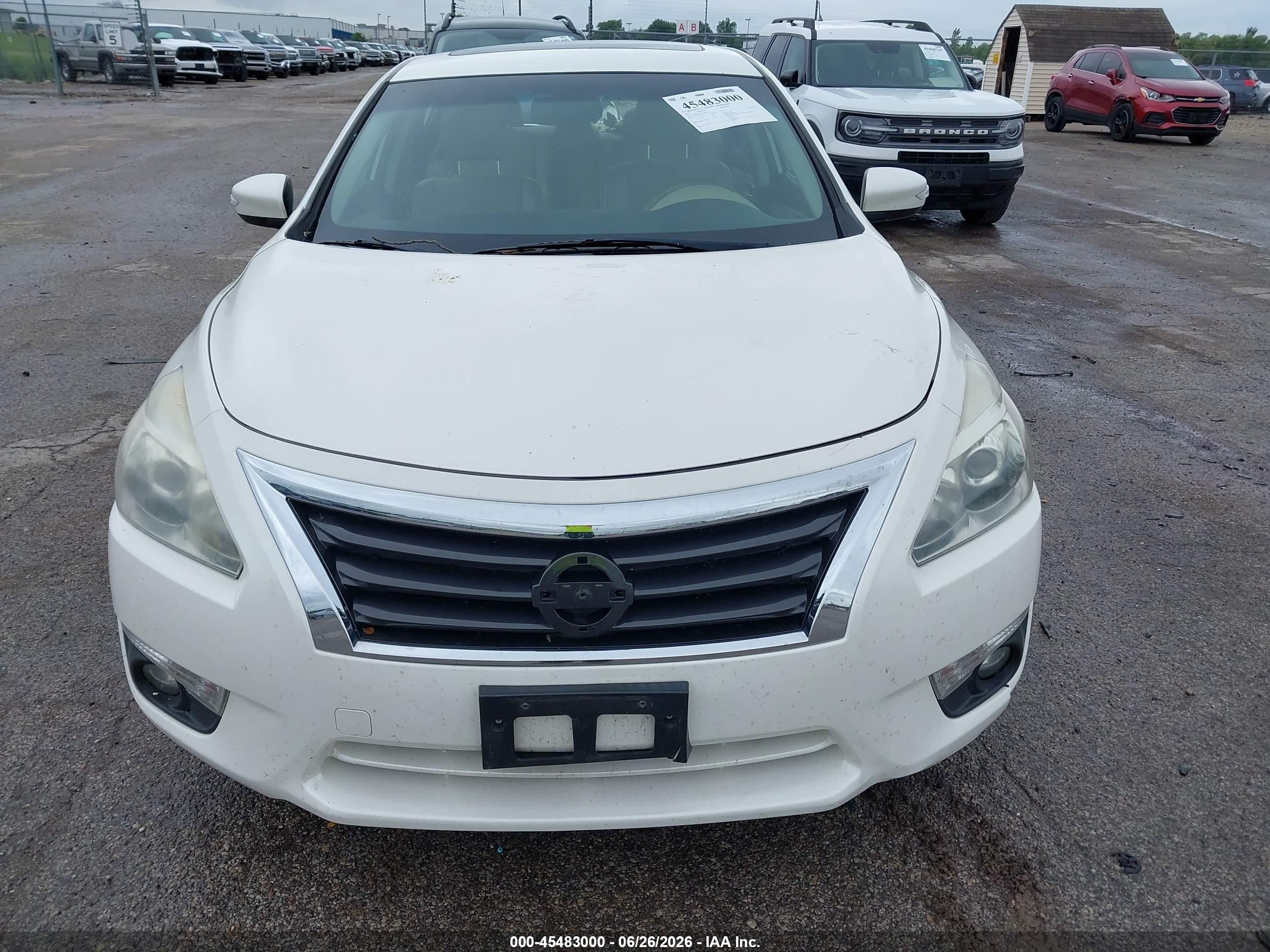 2015 Nissan Altima 2.5 Sl White vin: 1N4AL3AP6FC214125