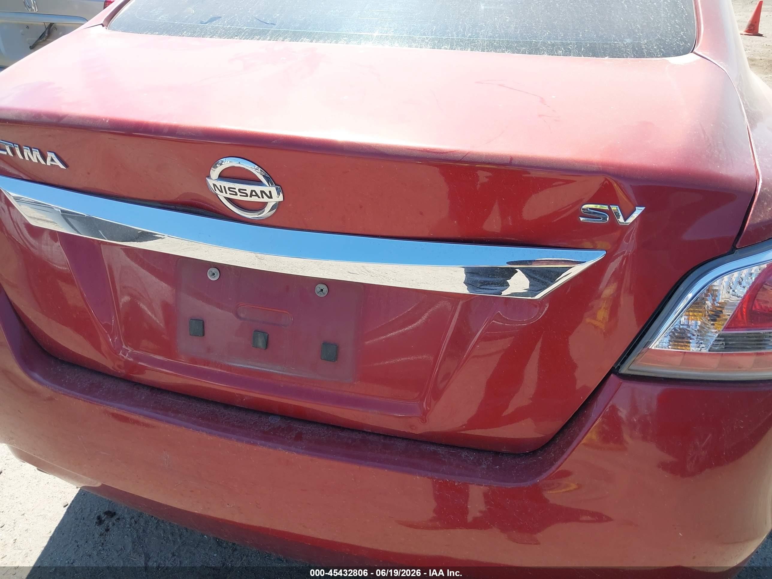 2015 Nissan Altima 2.5 Sv Red vin: 1N4AL3AP6FC296020