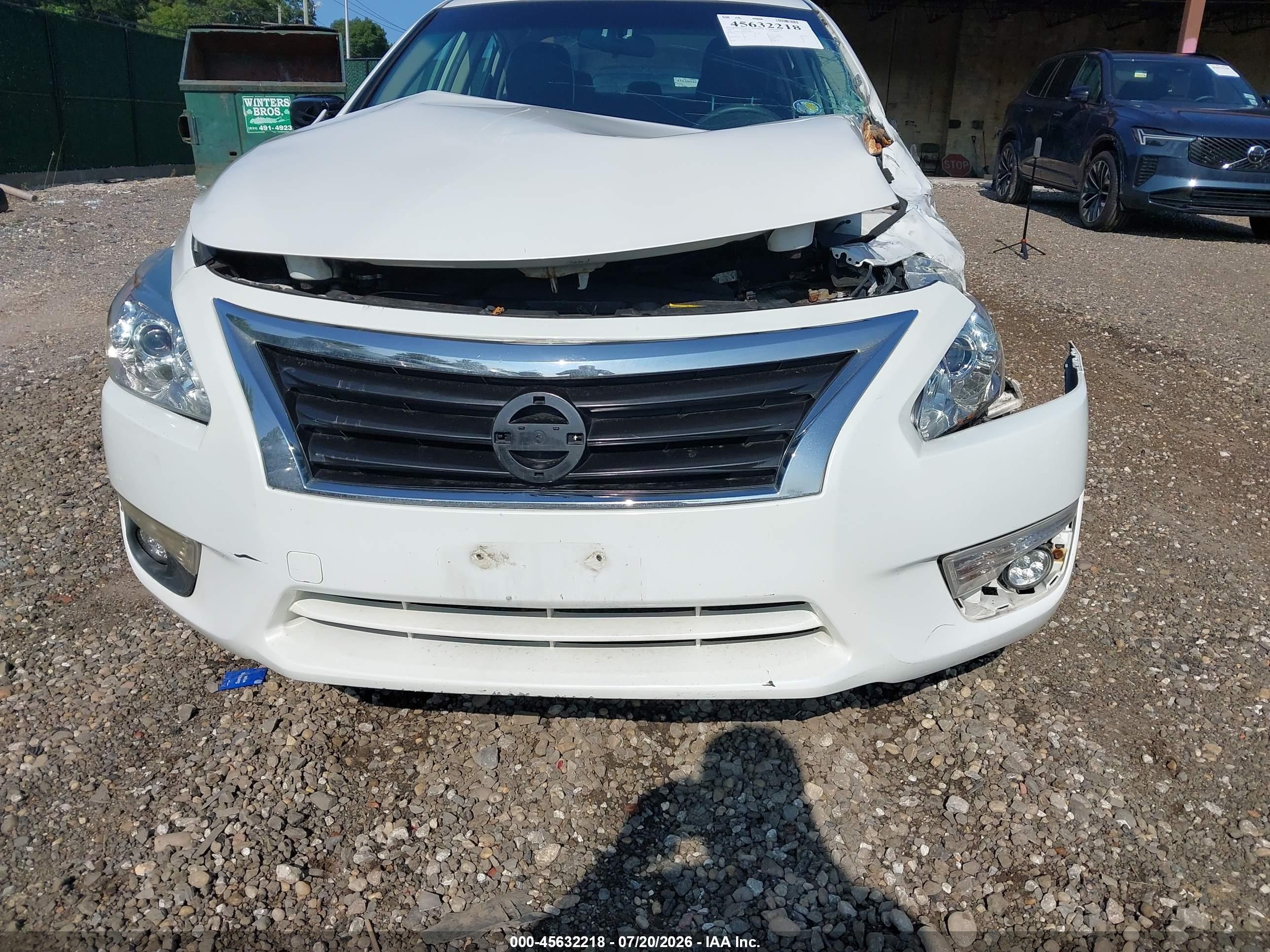 2015 Nissan Altima 2.5 S White vin: 1N4AL3AP6FN356270