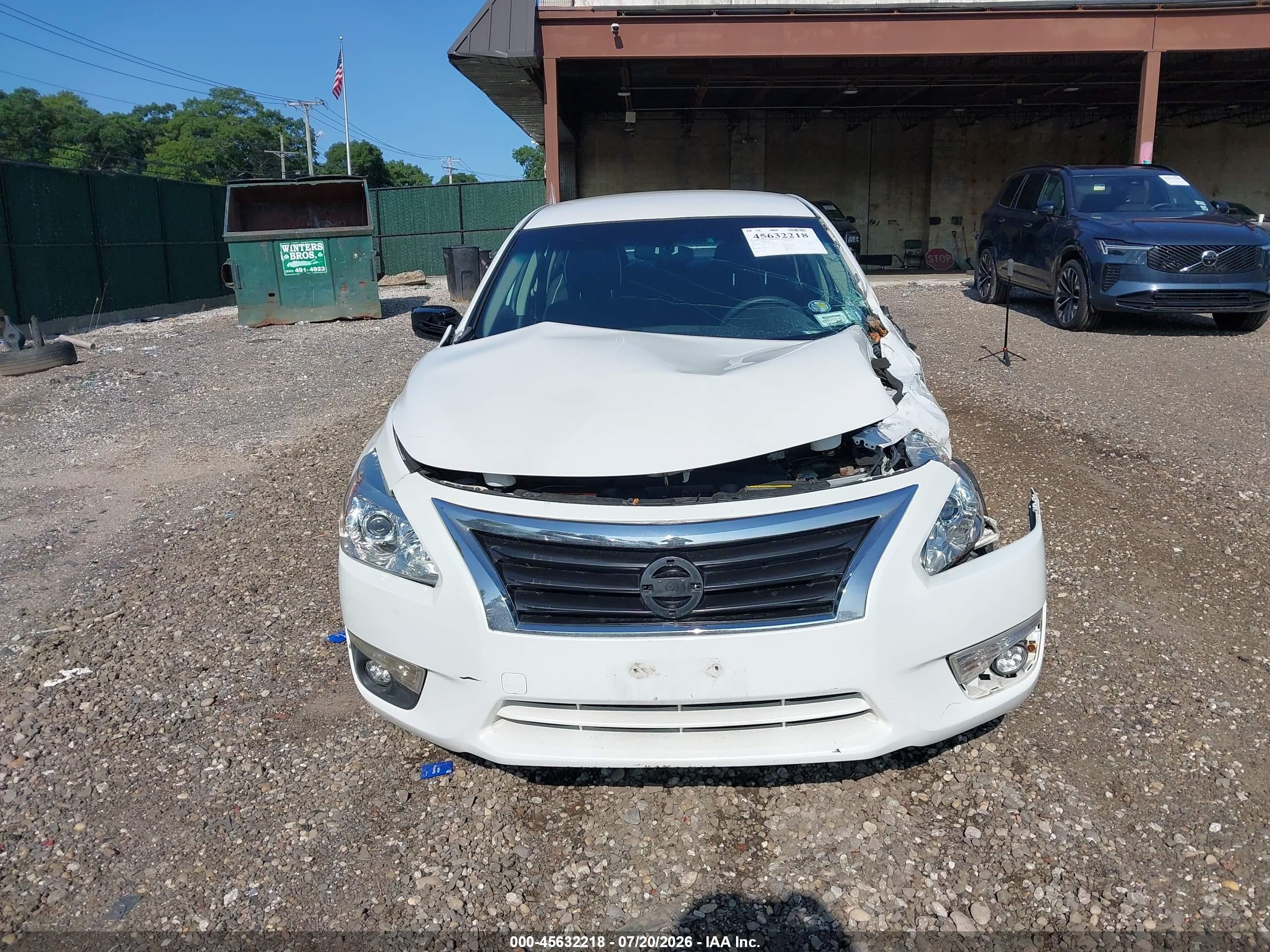 2015 Nissan Altima 2.5 S White vin: 1N4AL3AP6FN356270
